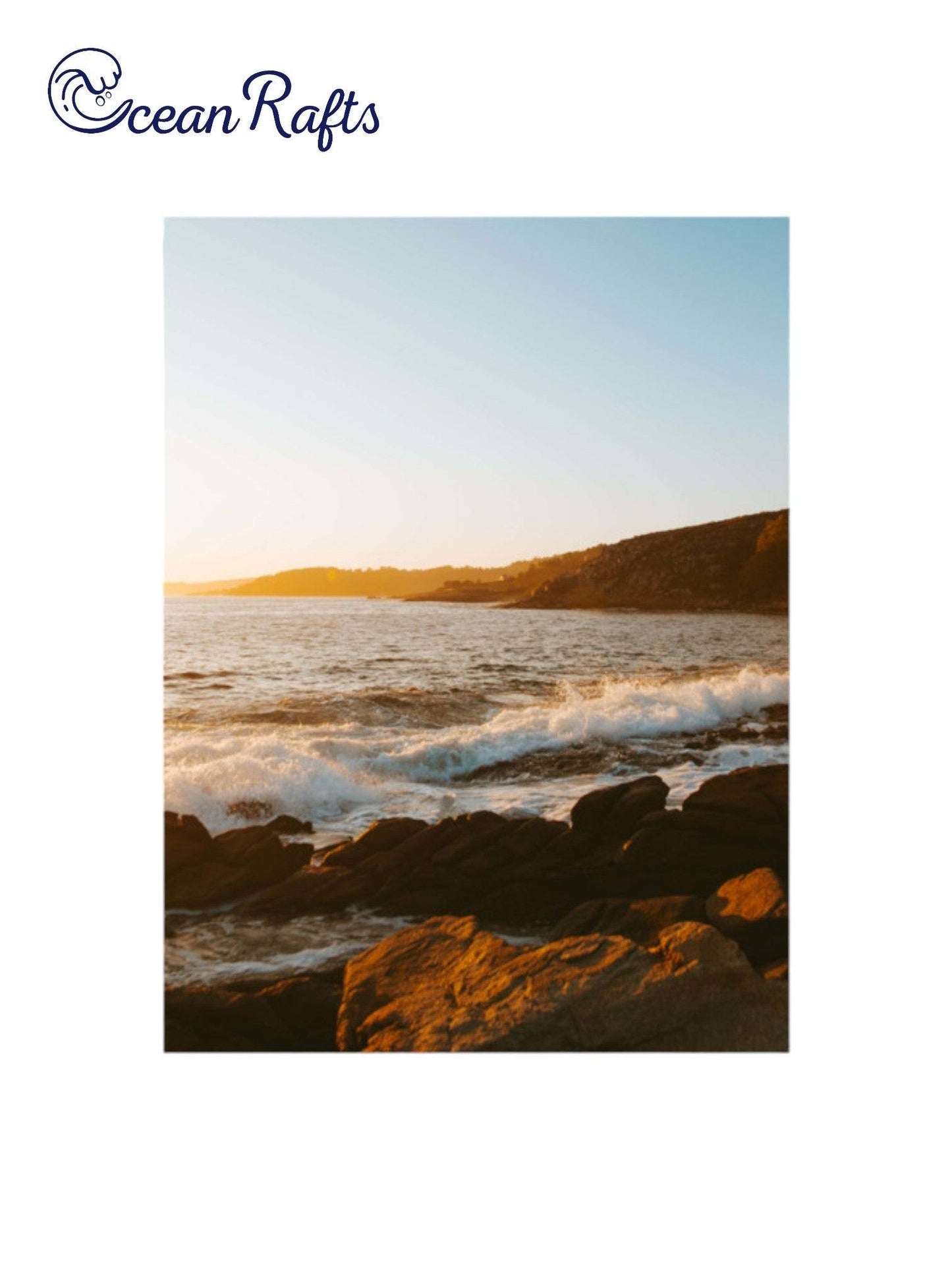 Coastline Sunset Poster - Ocean Rafts