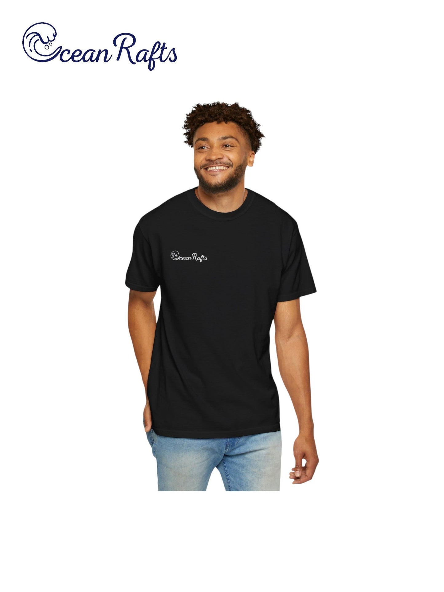 Ocean Rafts Relaxed Fit Logo Shirt - Ocean Rafts - AU & NZ - man wearing tee with ocean rafts logo