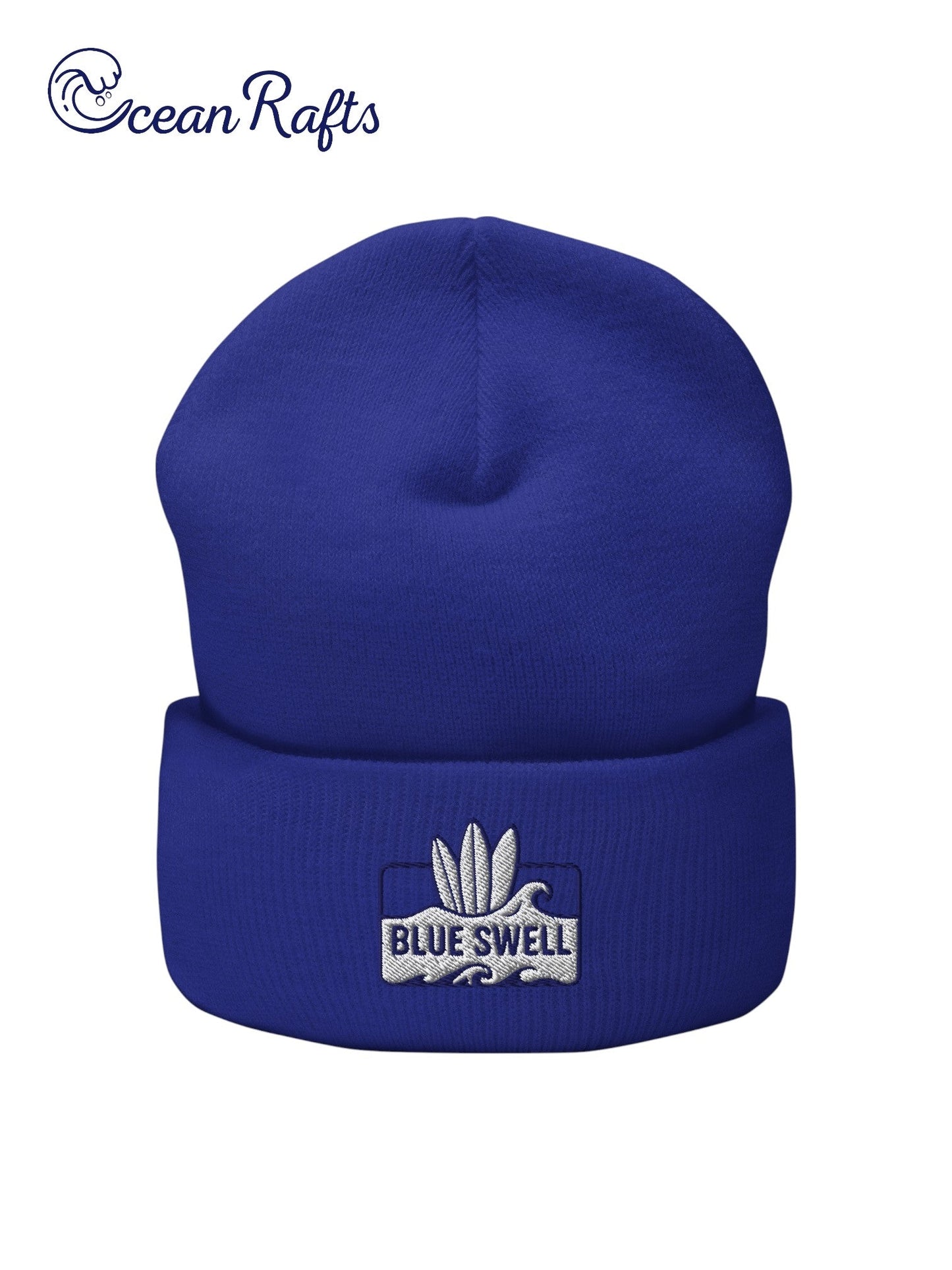 Blue Swell Cuffed Beanie - Ocean Rafts