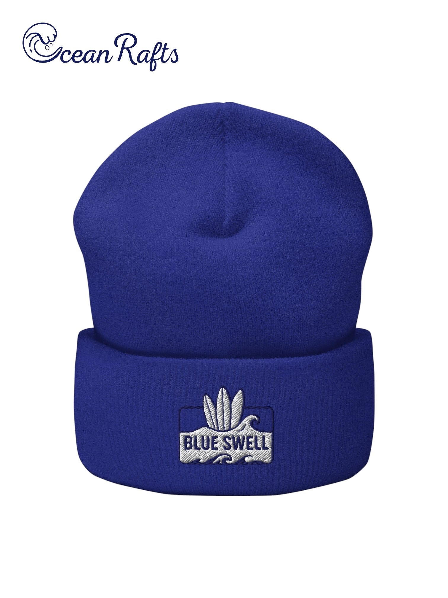Blue Swell Cuffed Beanie - Ocean Rafts