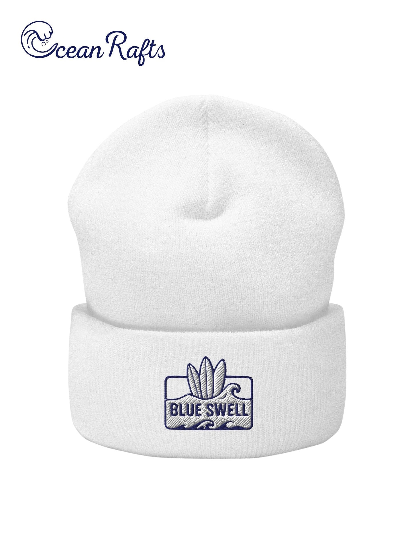 Blue Swell Cuffed Beanie - Ocean Rafts