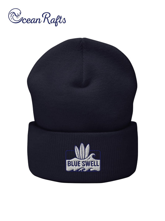Blue Swell Cuffed Beanie - Ocean Rafts
