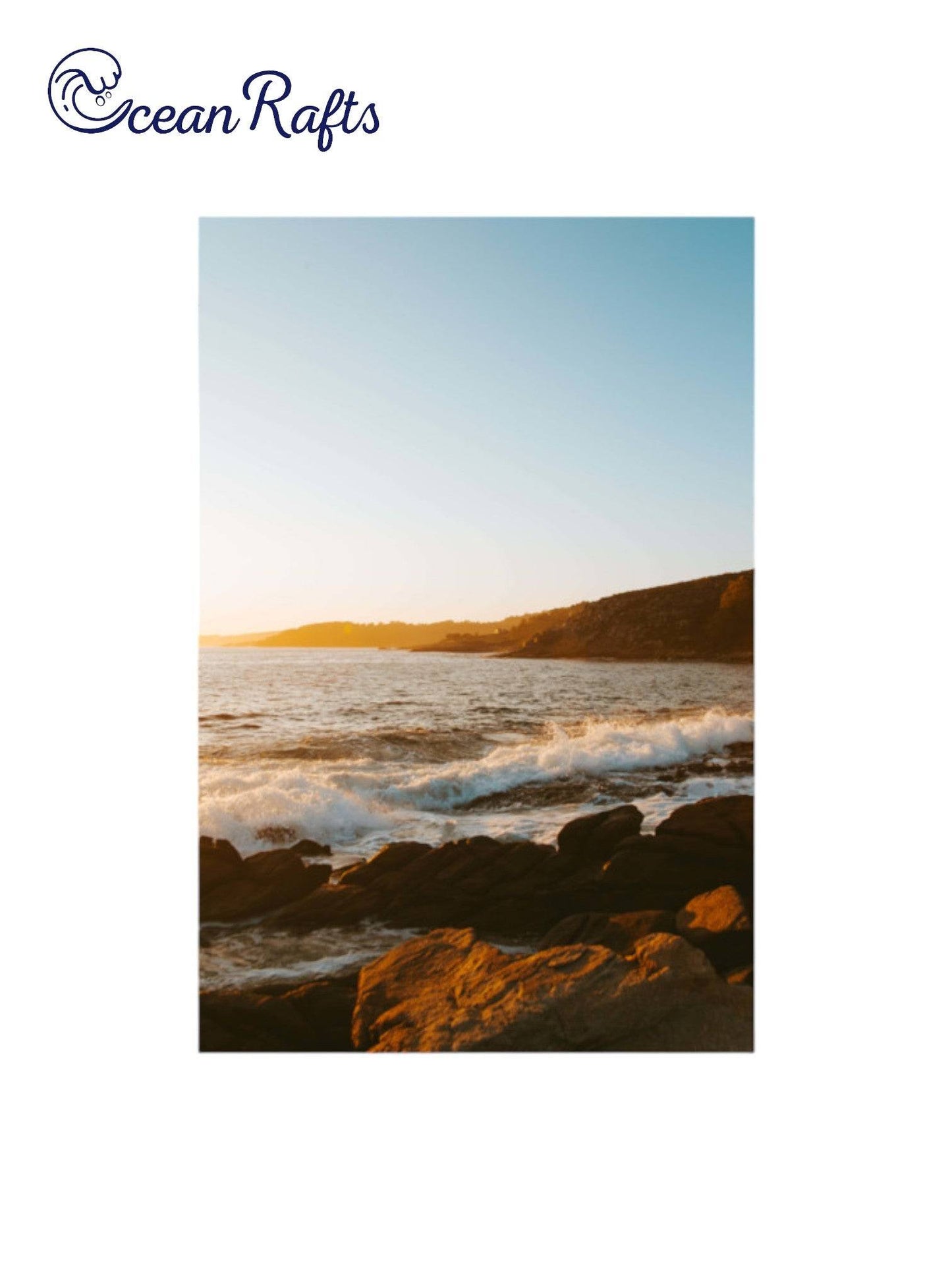Coastline Sunset Poster - Ocean Rafts