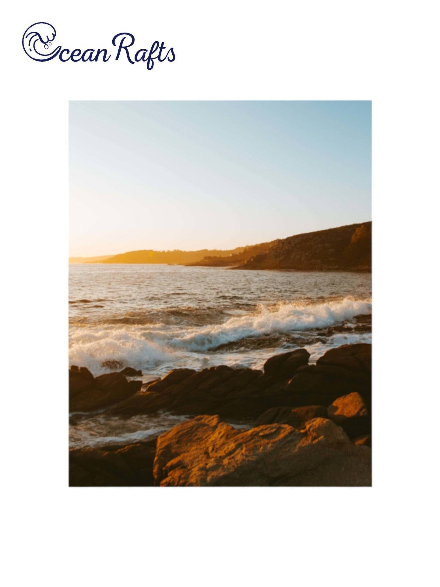Coastline Sunset Poster - Ocean Rafts