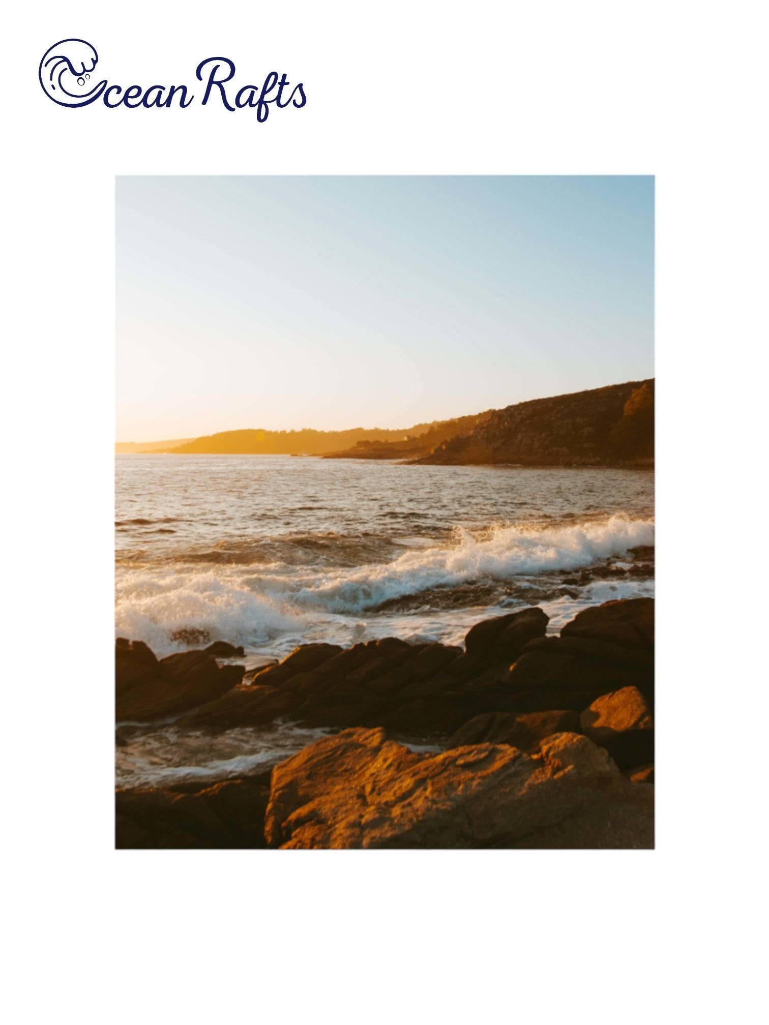 Coastline Sunset Poster - Ocean Rafts