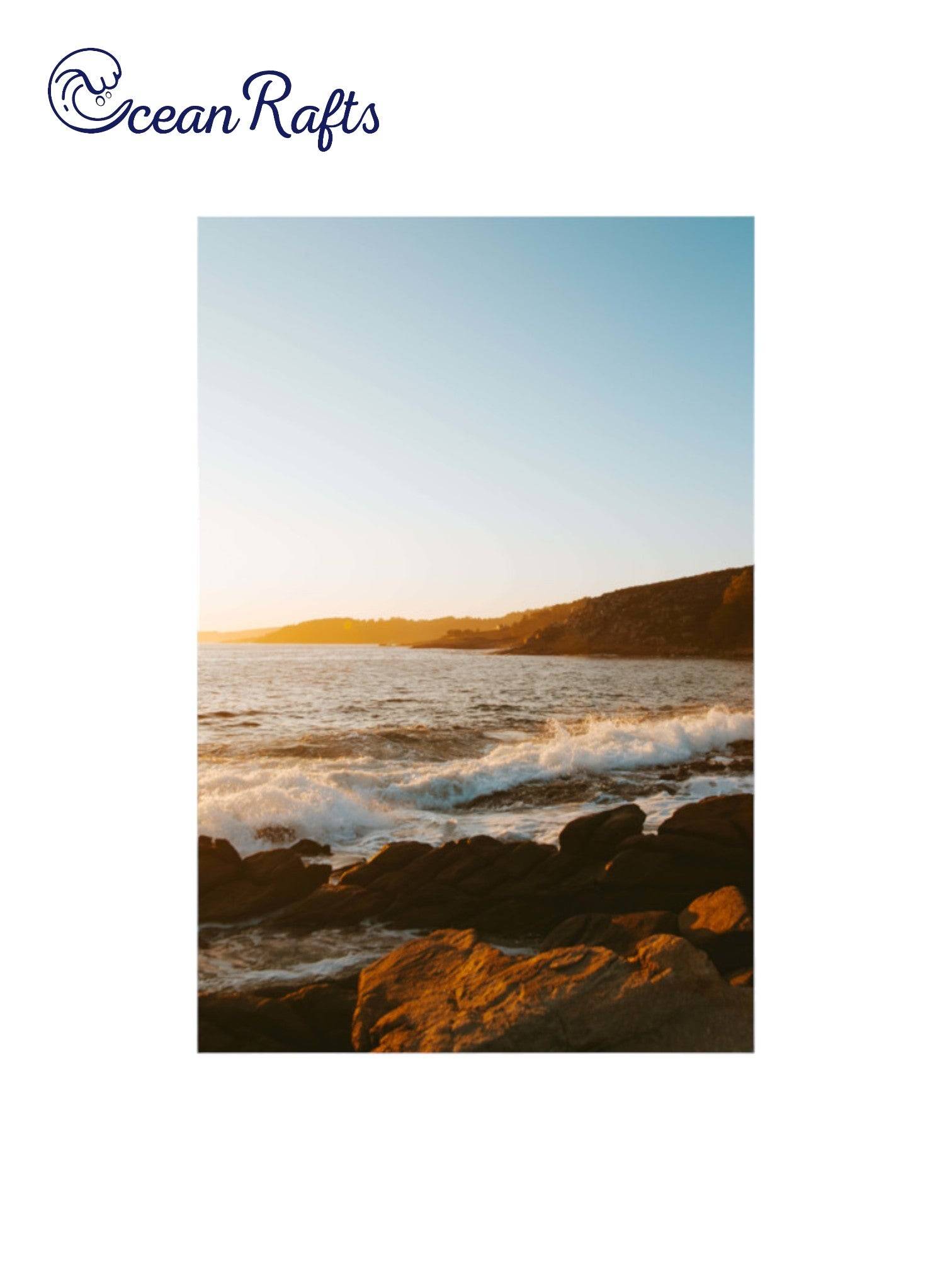 Coastline Sunset Poster - Ocean Rafts