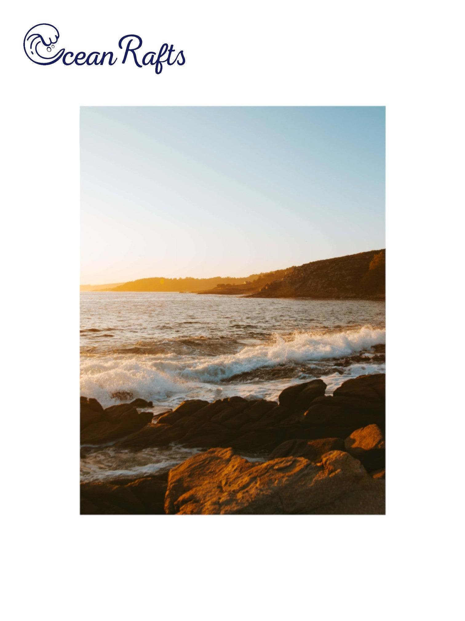 Coastline Sunset Poster - Ocean Rafts