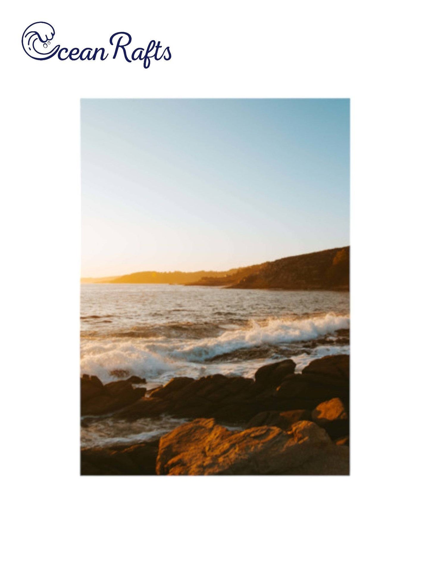 Coastline Sunset Poster - Ocean Rafts