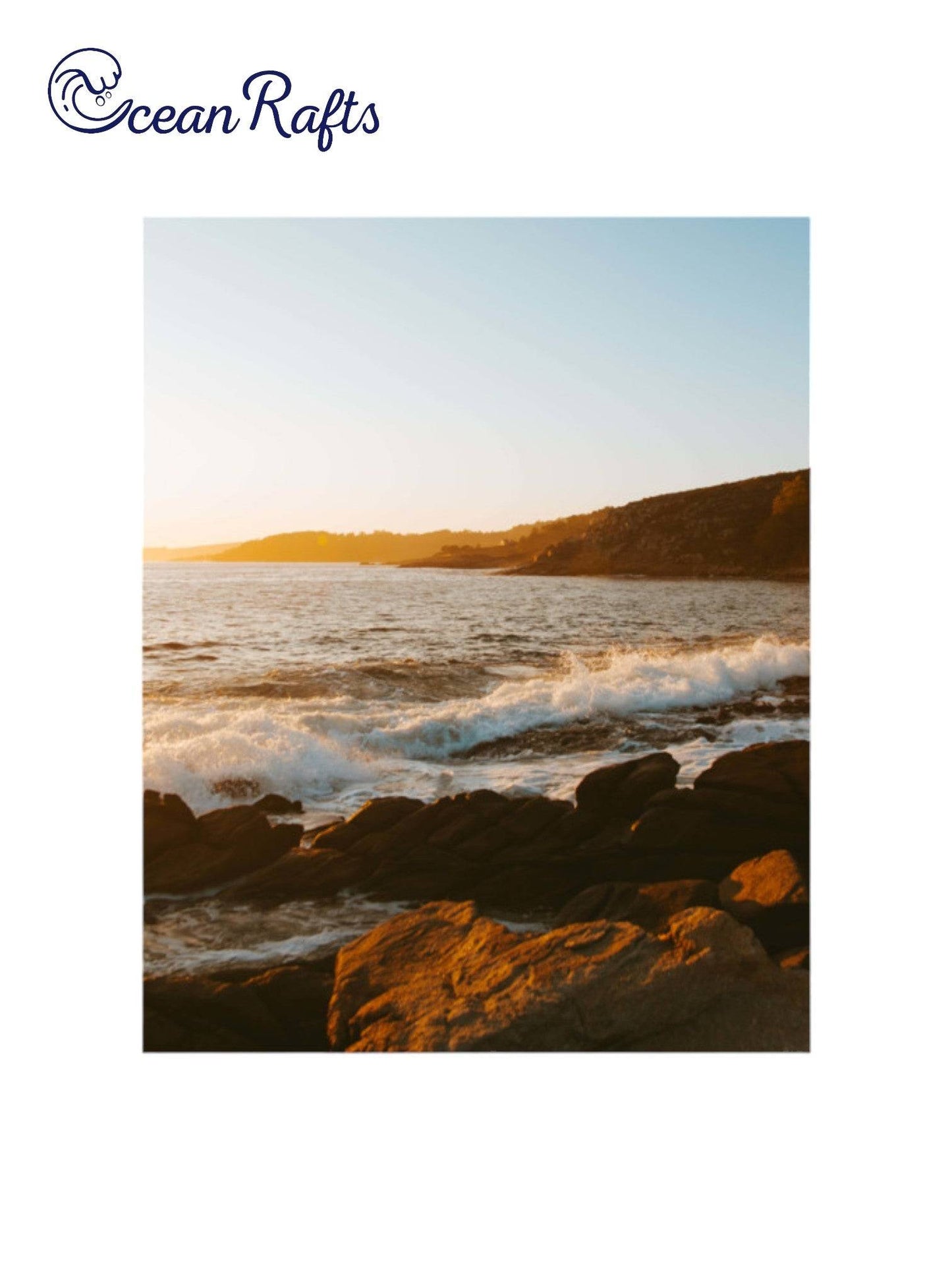 Coastline Sunset Poster - Ocean Rafts