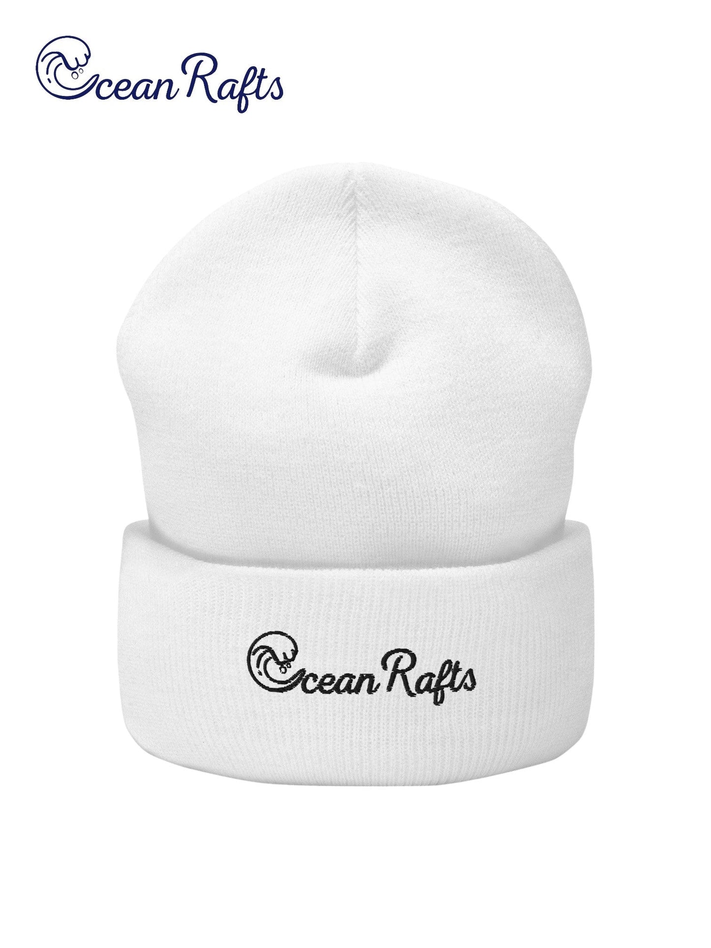 Ocean Rafts (Black) Cuffed Beanie - Ocean Rafts