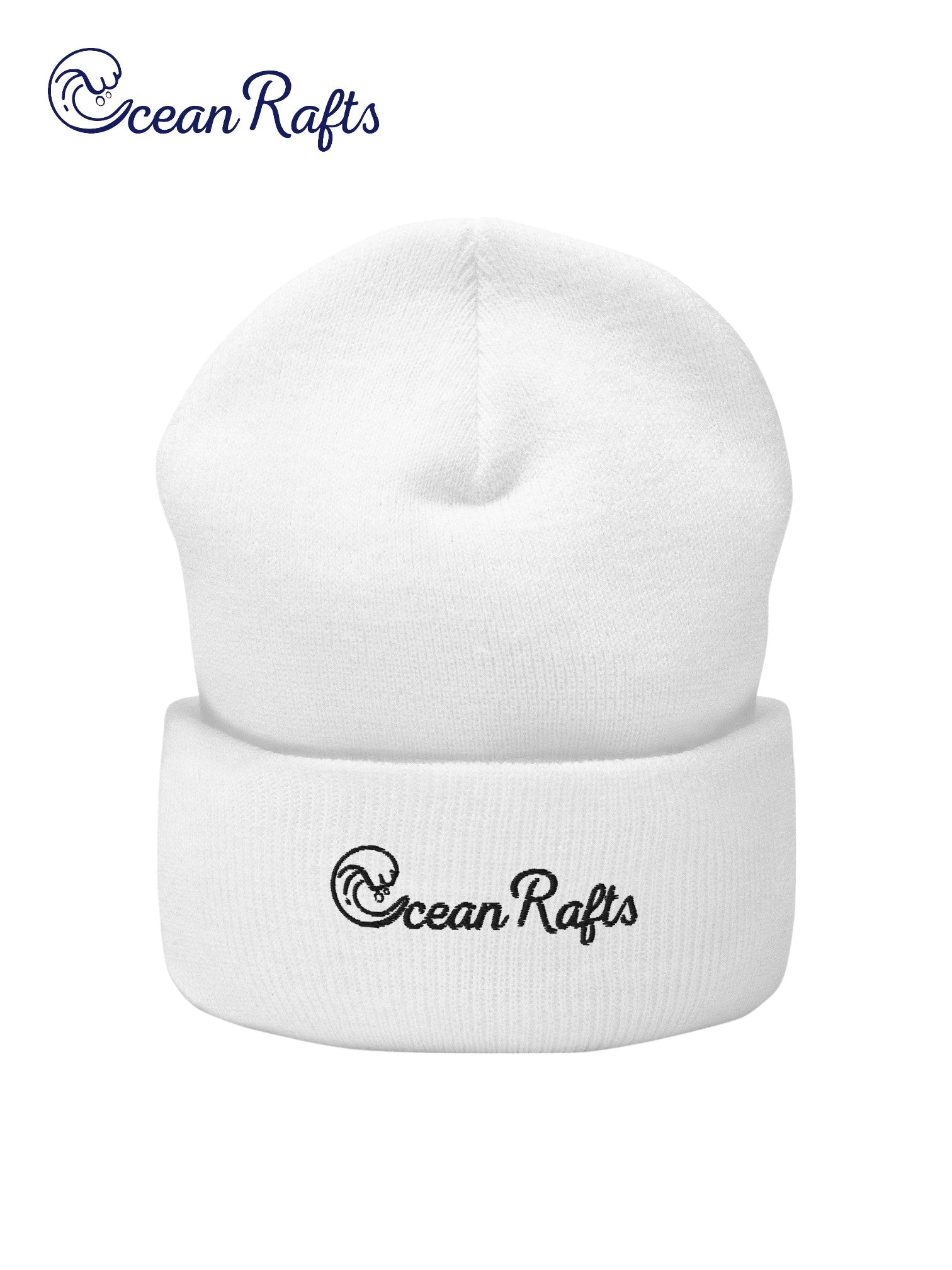 Ocean Rafts (Black) Cuffed Beanie - Ocean Rafts