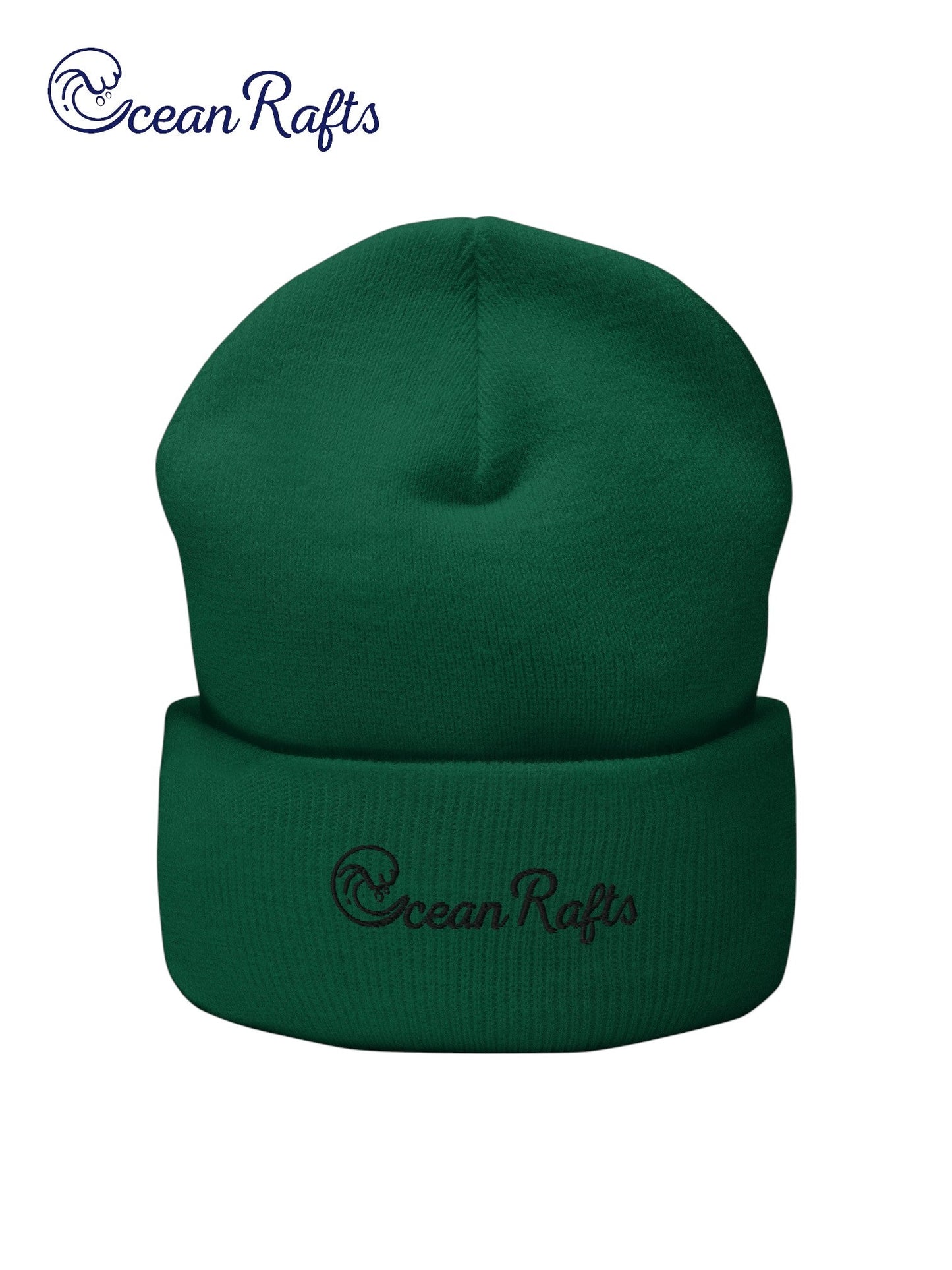 Ocean Rafts (Black) Cuffed Beanie - Ocean Rafts