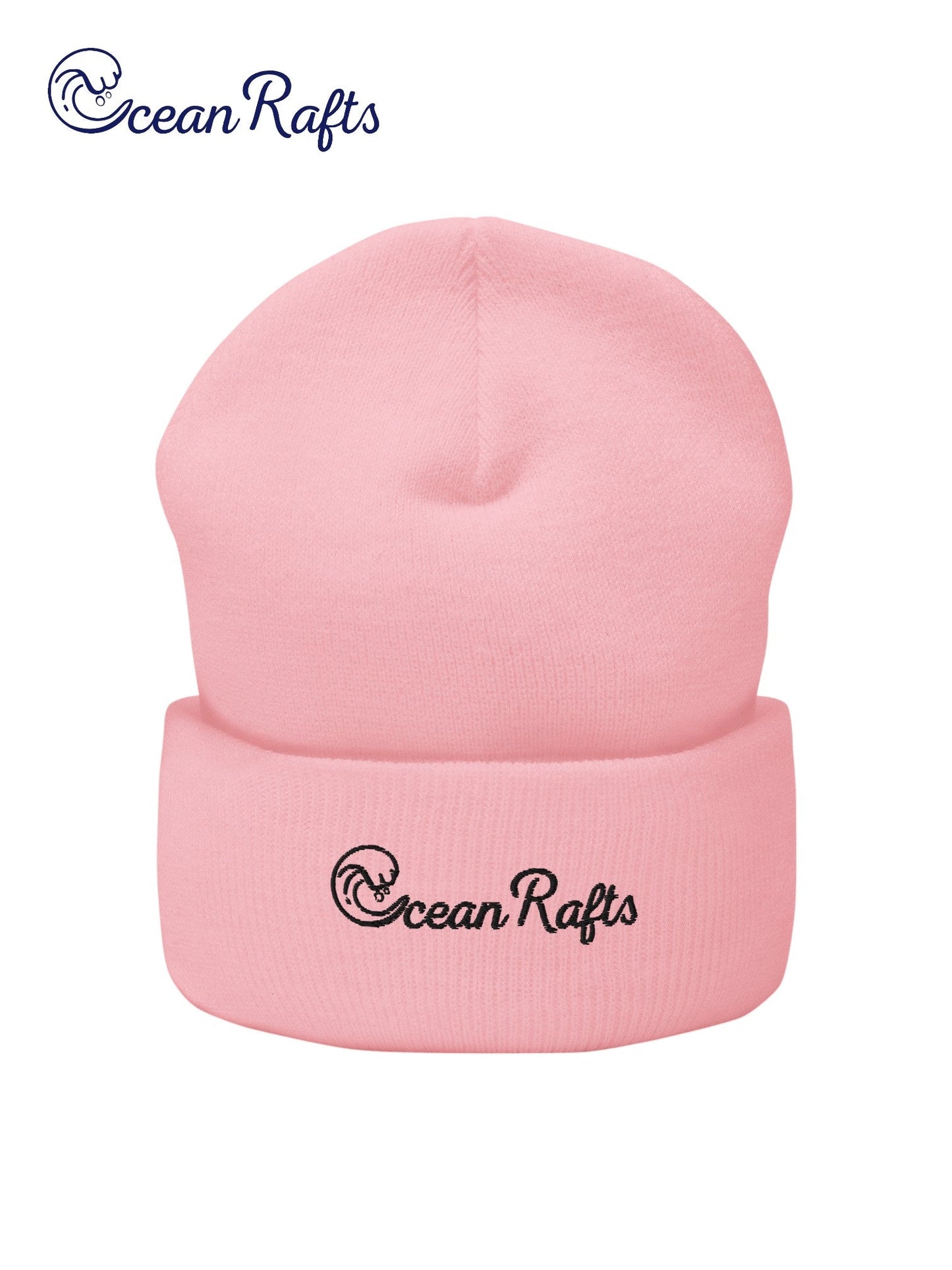 Ocean Rafts (Black) Cuffed Beanie - Ocean Rafts