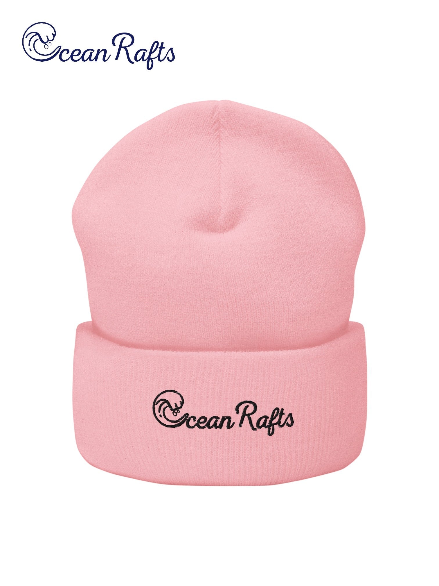 Ocean Rafts (Black) Cuffed Beanie - Ocean Rafts