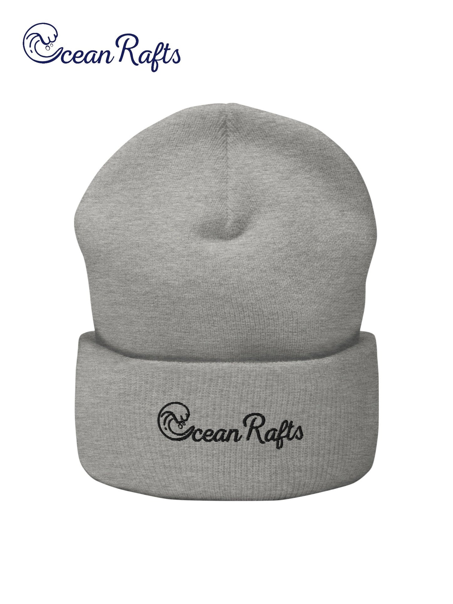 Ocean Rafts (Black) Cuffed Beanie - Ocean Rafts