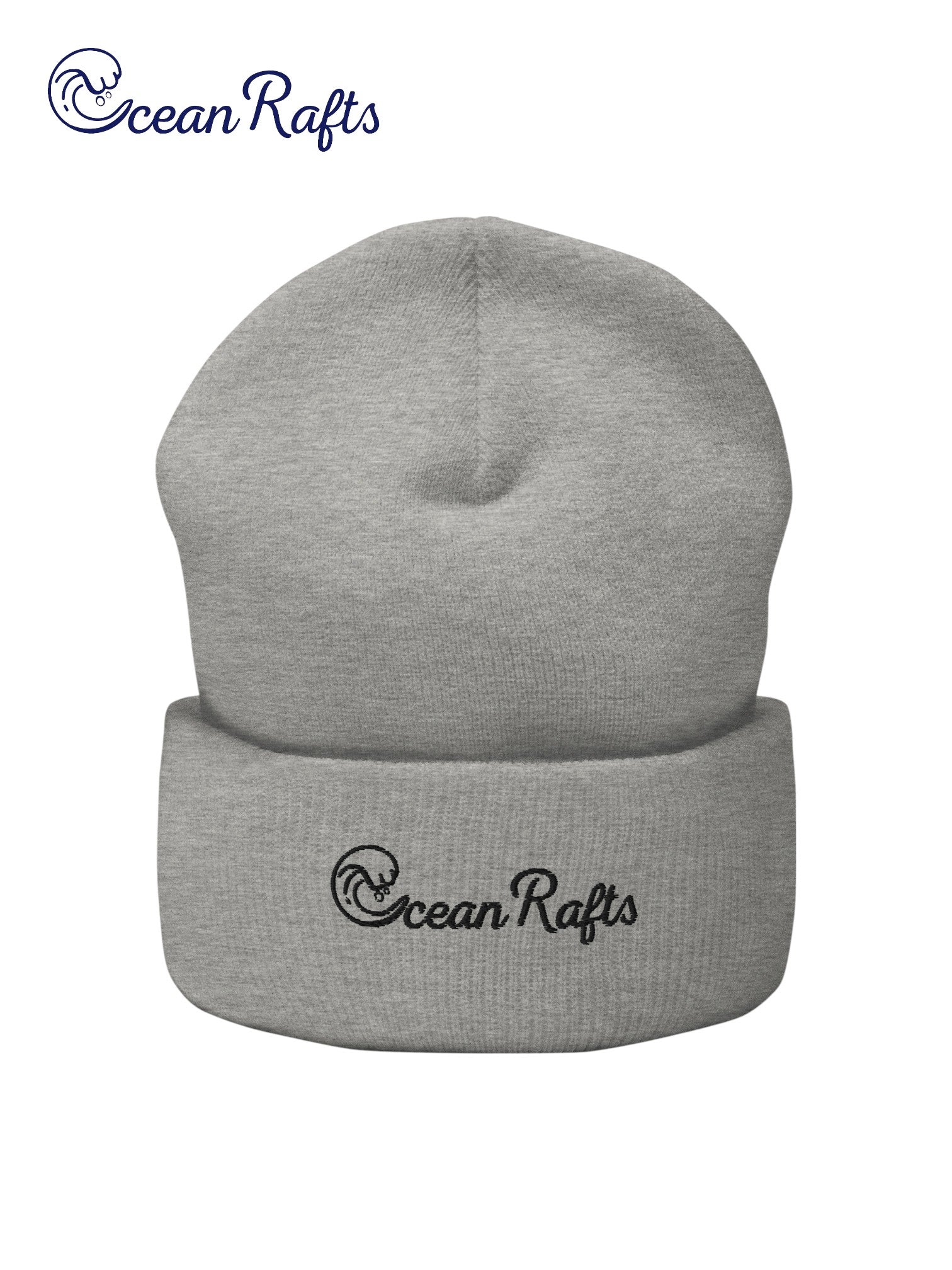 Ocean Rafts (Black) Cuffed Beanie - Ocean Rafts
