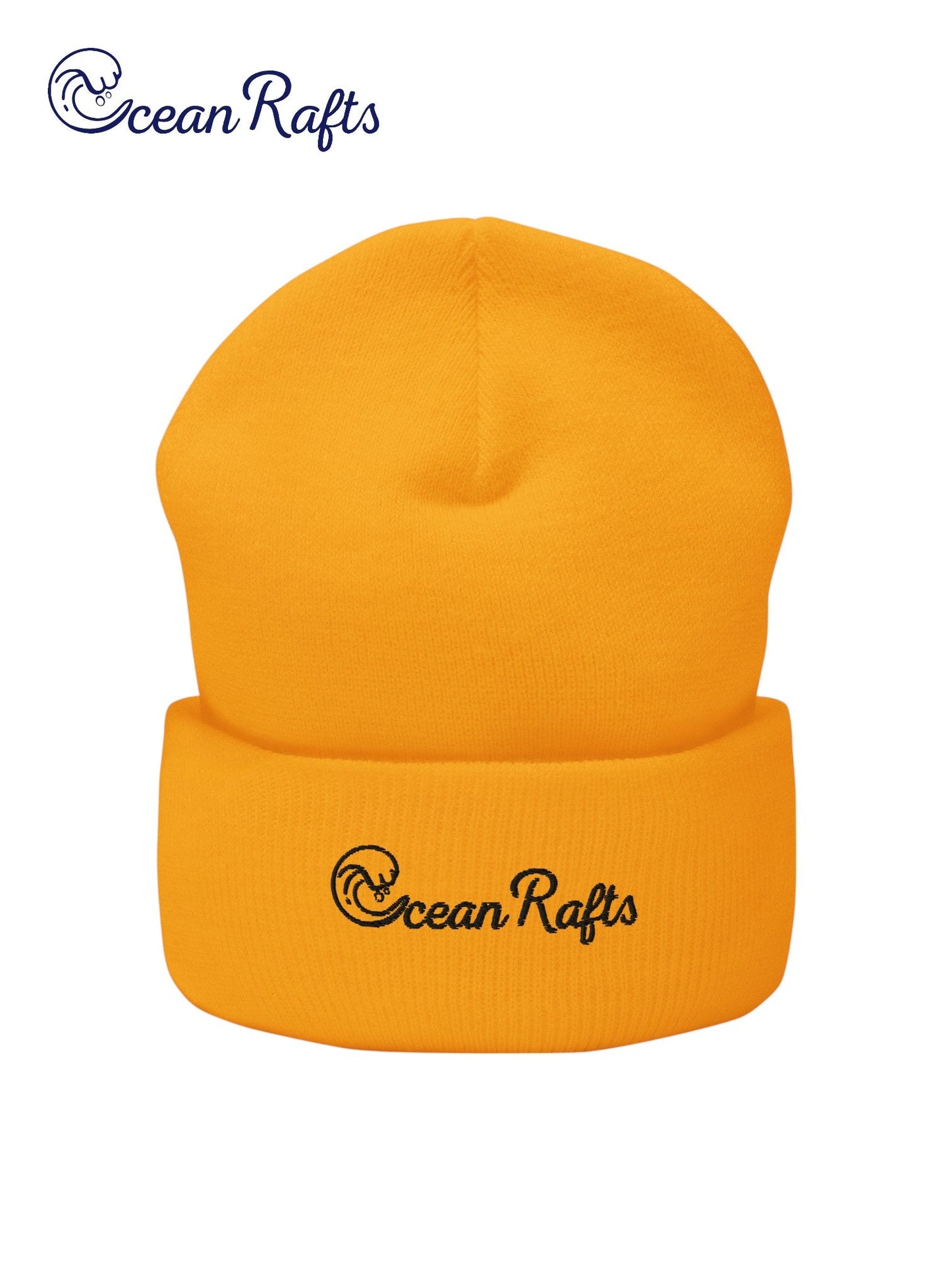 Ocean Rafts (Black) Cuffed Beanie - Ocean Rafts
