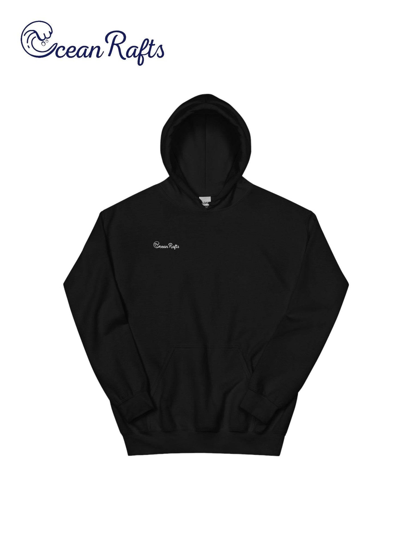 back of blank Ocean Rafts Logo  Black Hoodie - Ocean Rafts - australia and new zealand