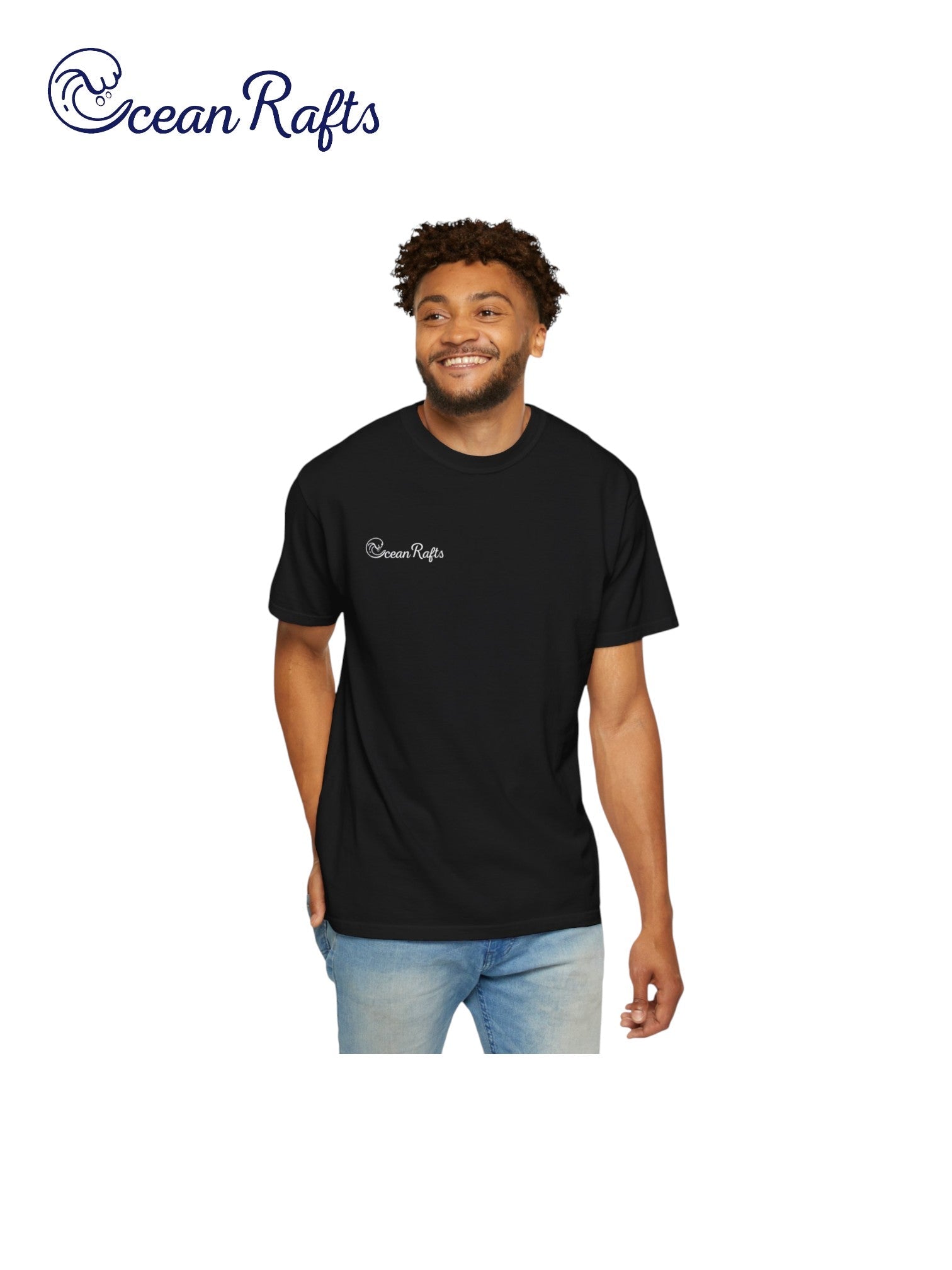 Ocean Rafts Relaxed Fit Logo Shirt - Ocean Rafts - AU & NZ - man wearing tee with ocean rafts logo