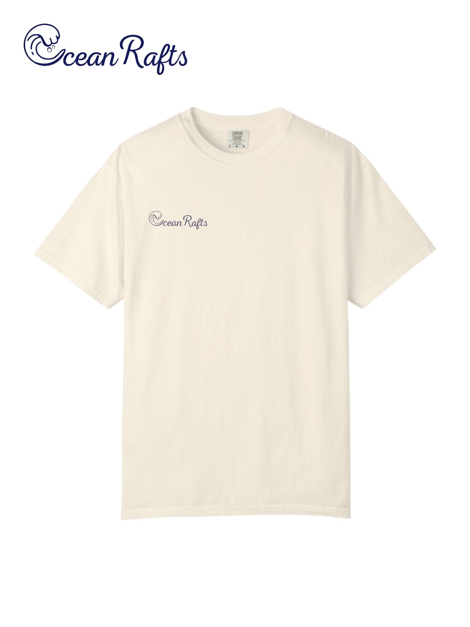 Ocean Rafts Relaxed Fit Logo Shirt - Ocean Rafts - AU & NZ - beige tee with ocean rafts logo