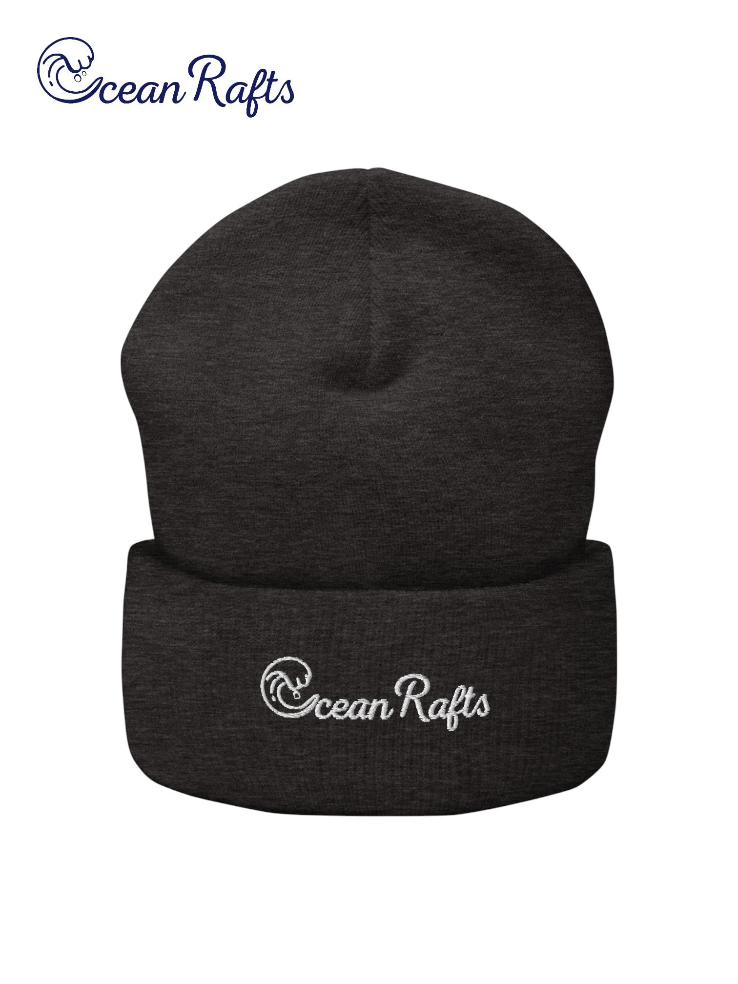 Ocean Rafts (White) Cuffed Beanie - Ocean Rafts