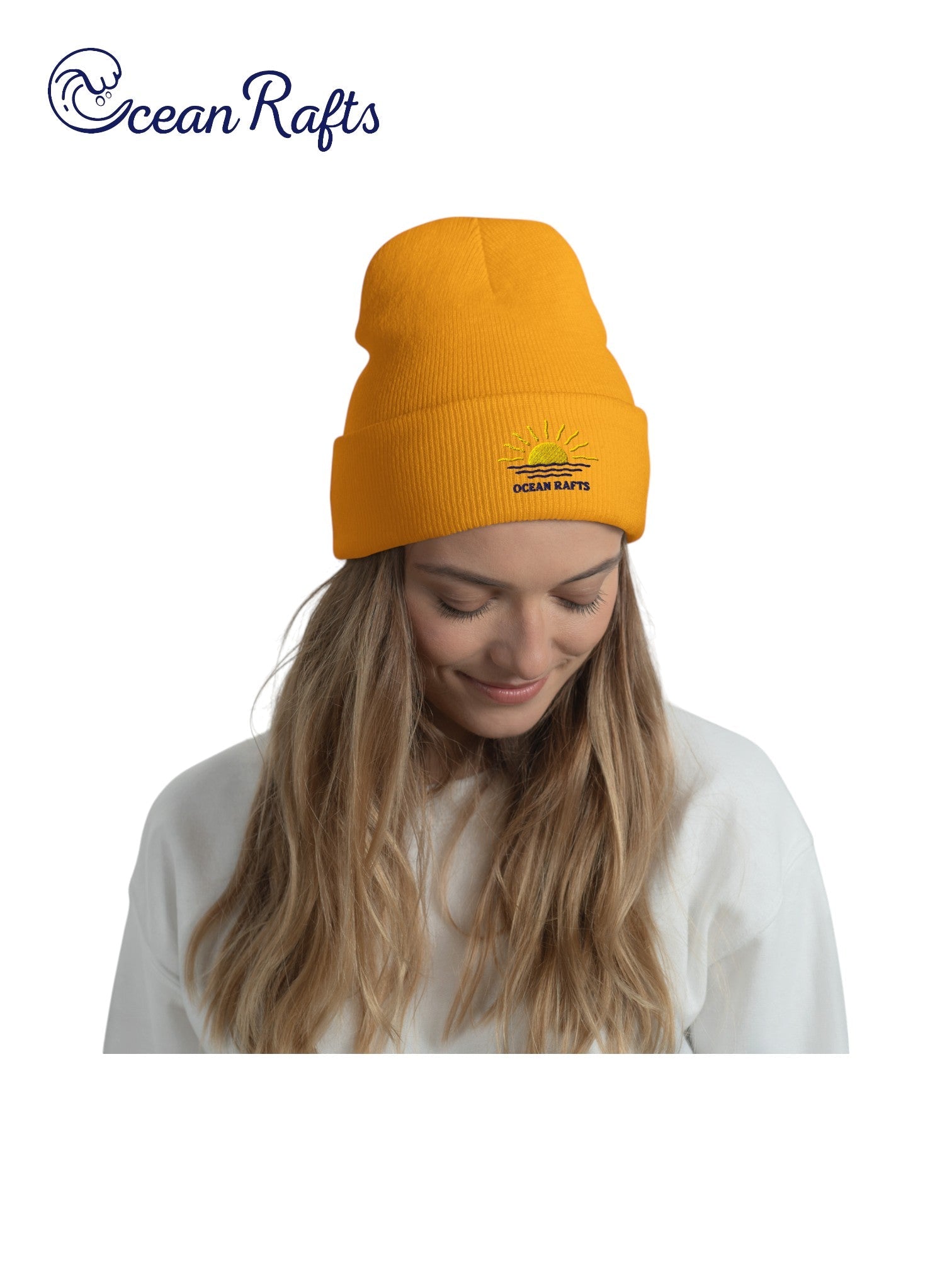 Rays and Waves Cuffed Beanie - Ocean Rafts