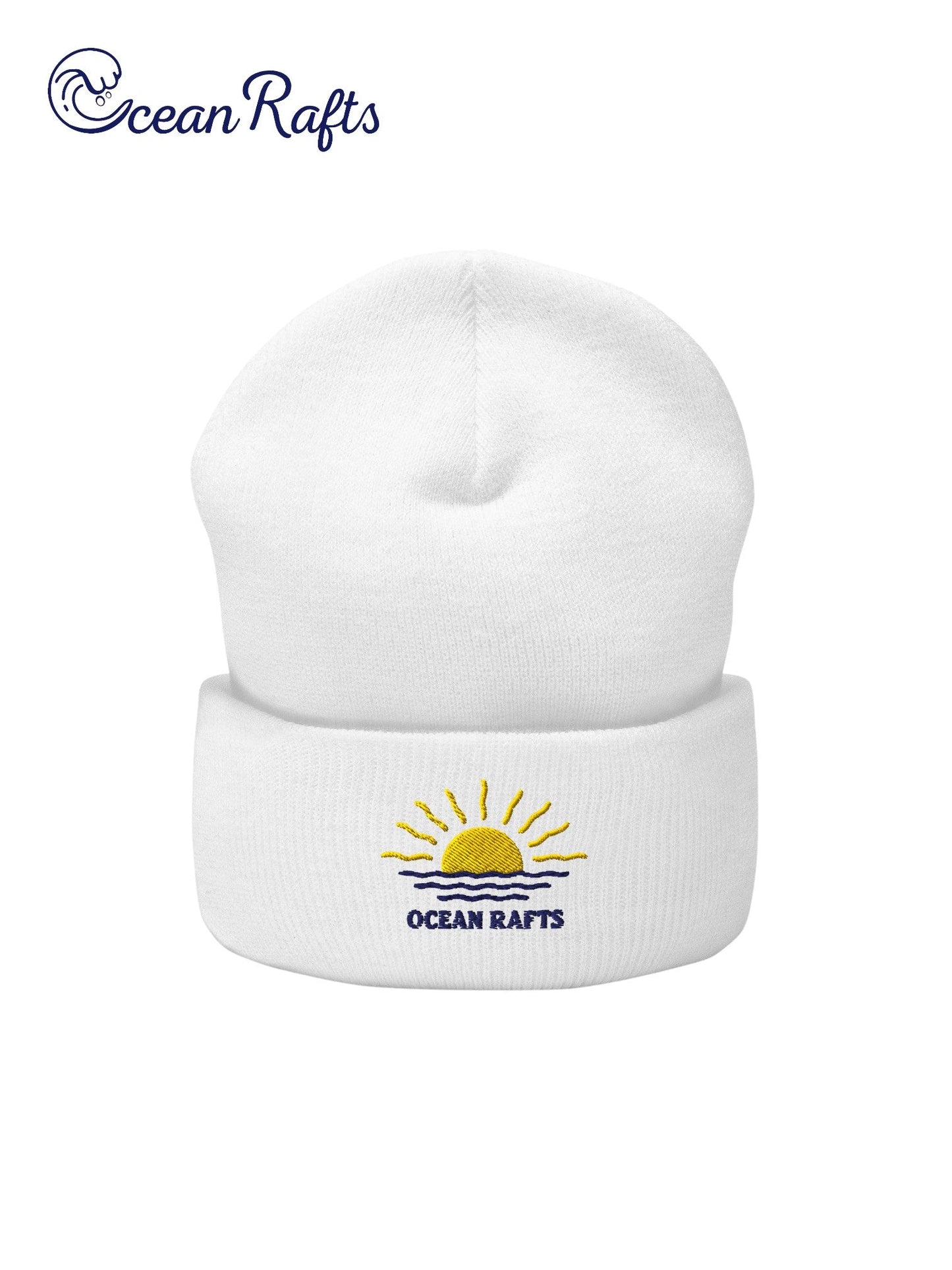 Rays and Waves Cuffed Beanie - Ocean Rafts