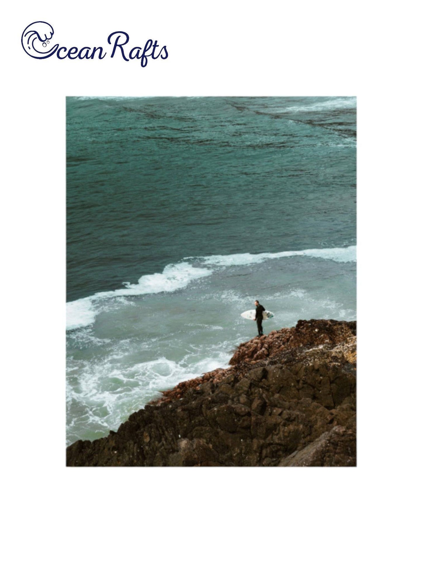 Rockbound Surfer Poster - Ocean Rafts