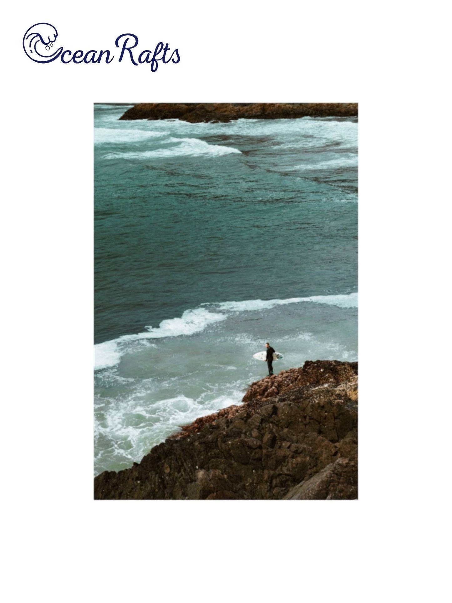 Rockbound Surfer Poster - Ocean Rafts