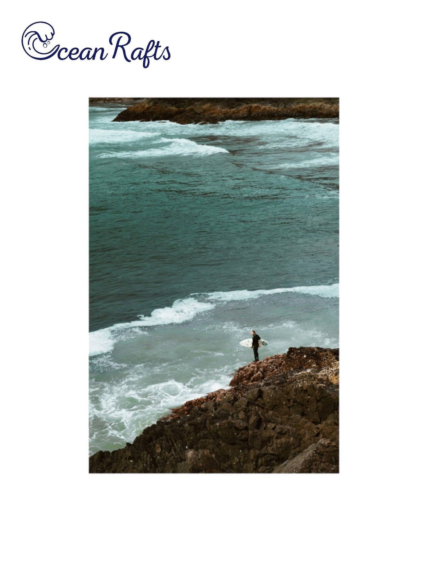 Rockbound Surfer Poster - Ocean Rafts