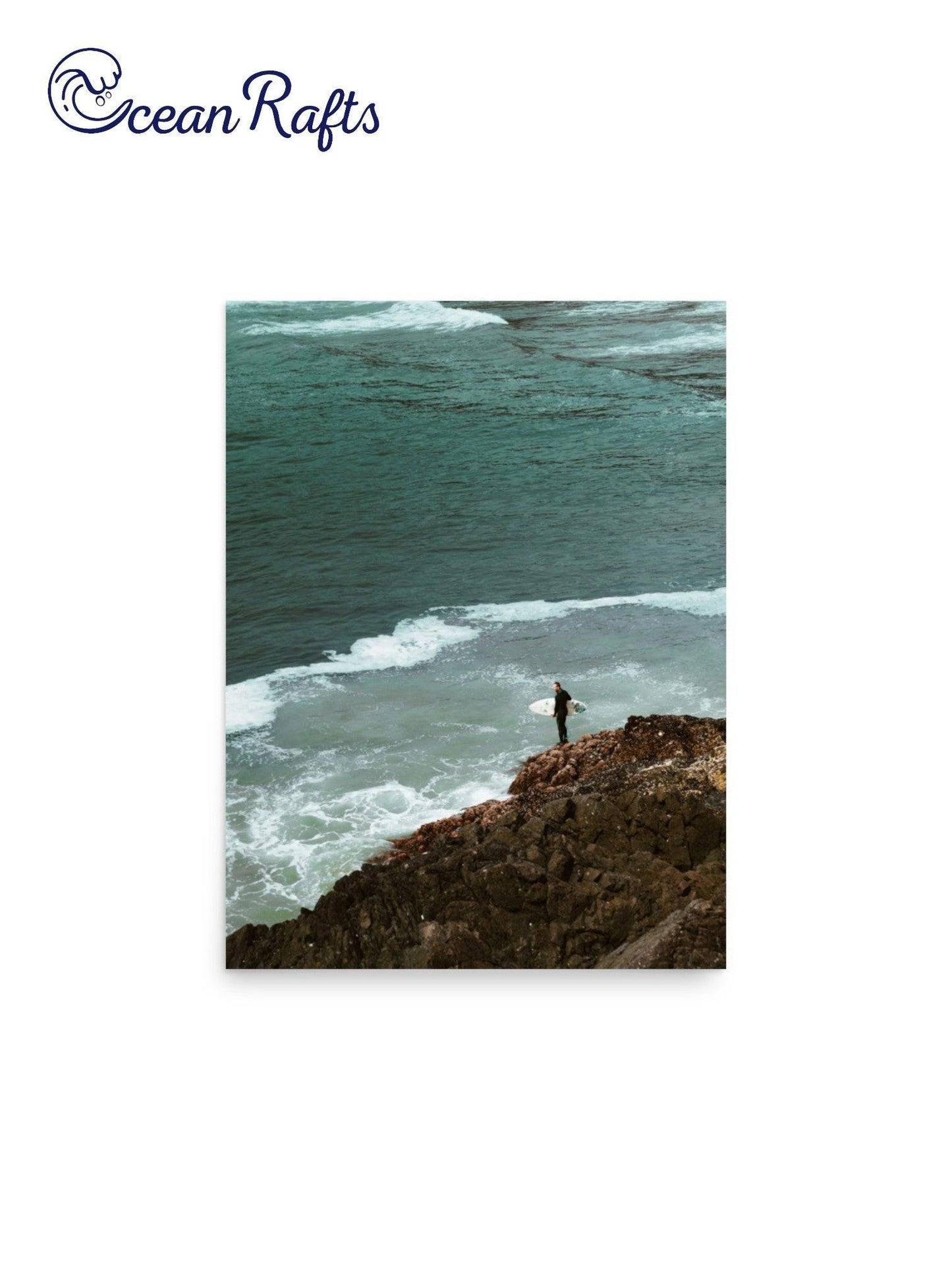 Rockbound Surfer Poster - Ocean Rafts