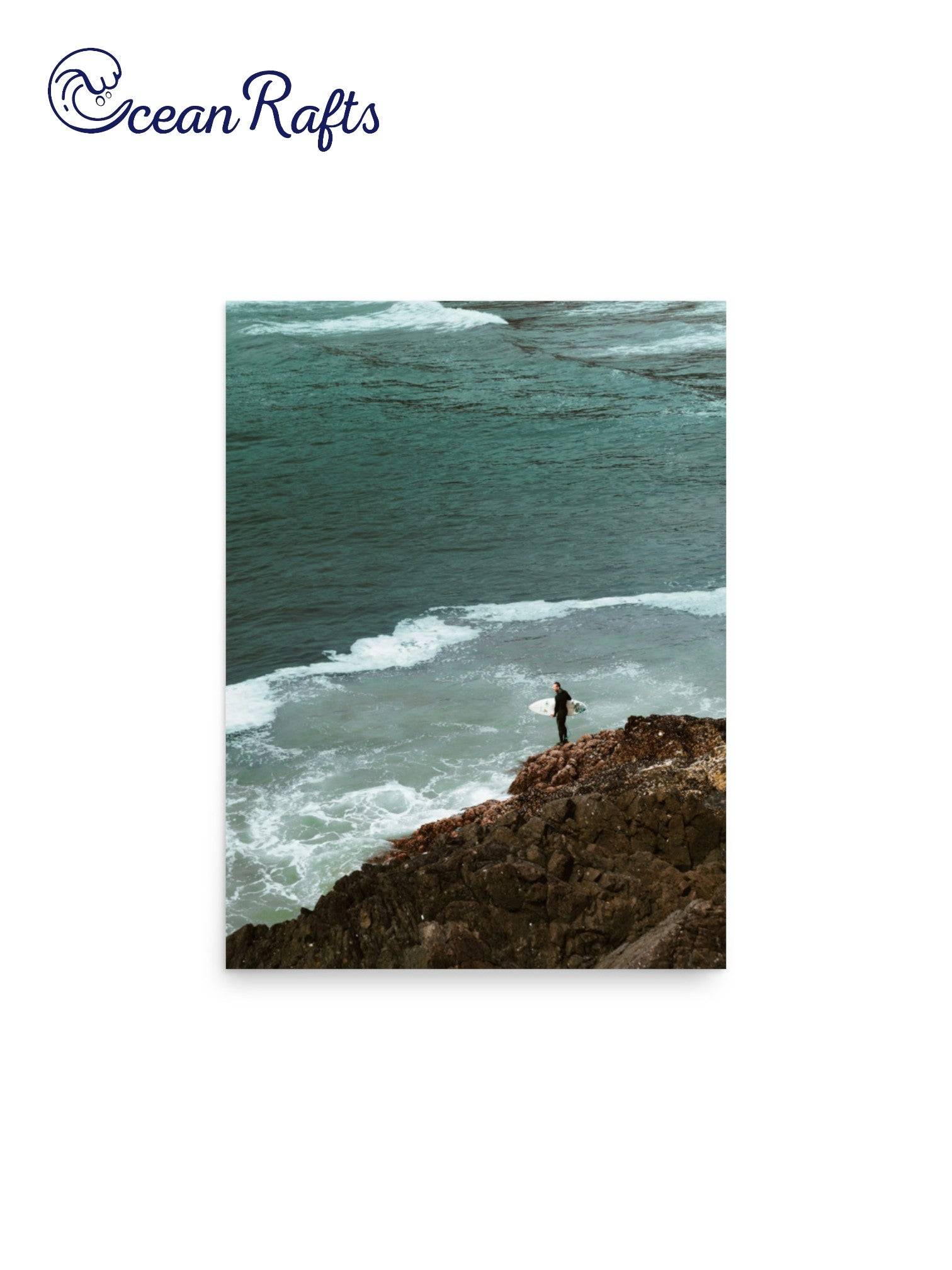 Rockbound Surfer Poster - Ocean Rafts
