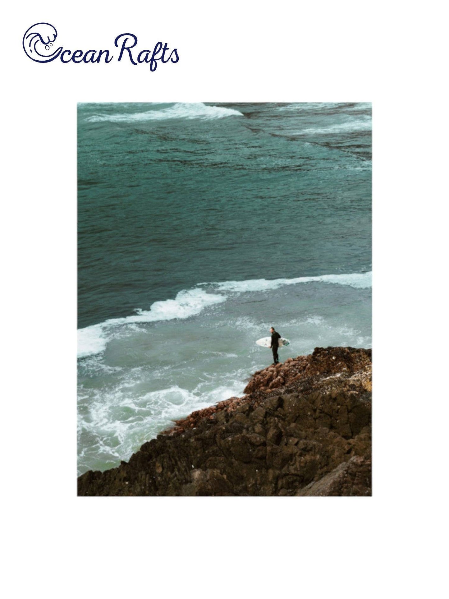 Rockbound Surfer Poster - Ocean Rafts