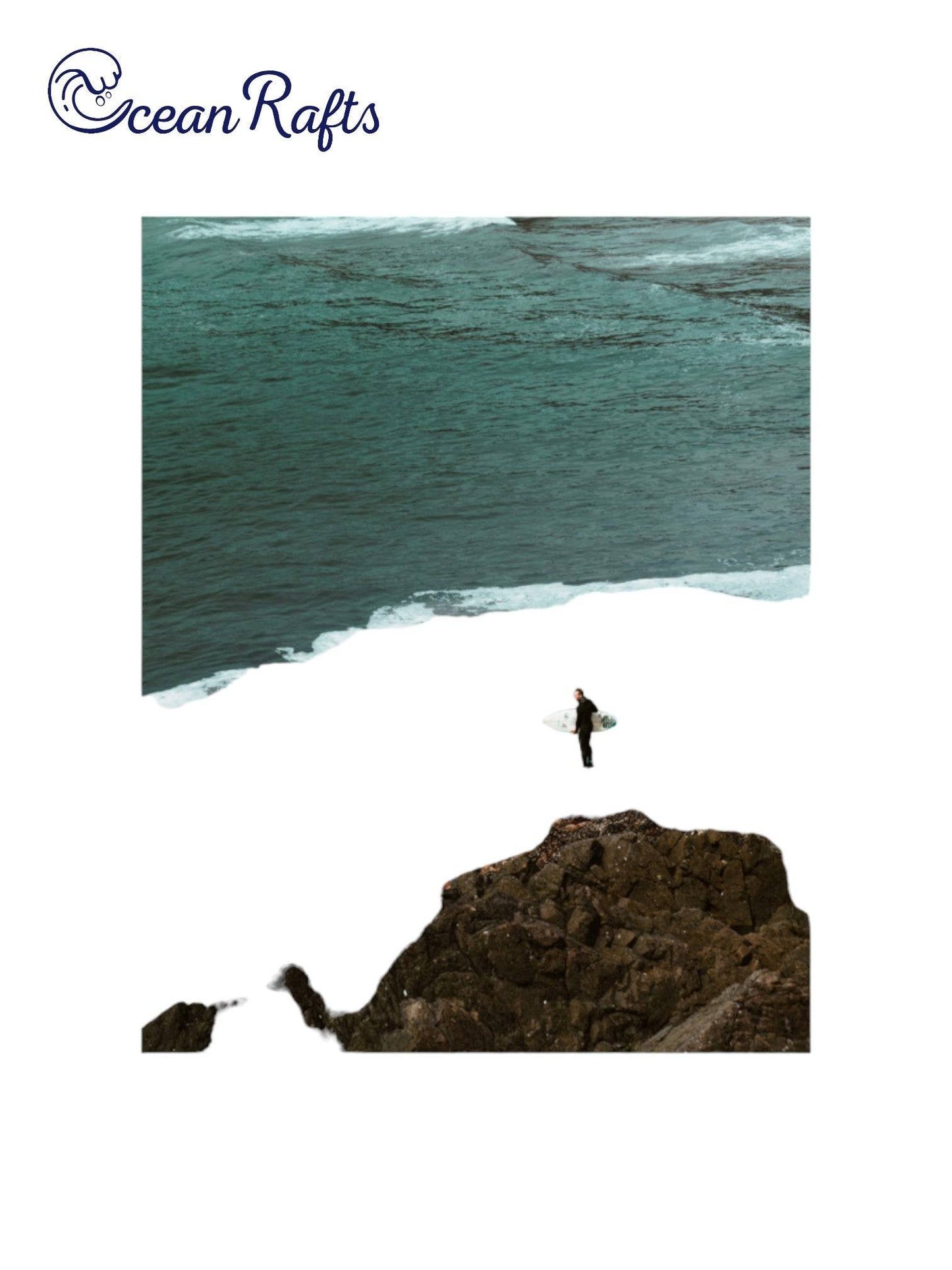 Rockbound Surfer Poster - Ocean Rafts