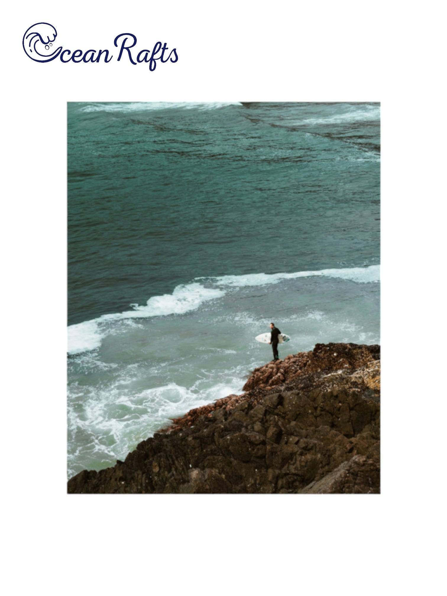 Rockbound Surfer Poster - Ocean Rafts