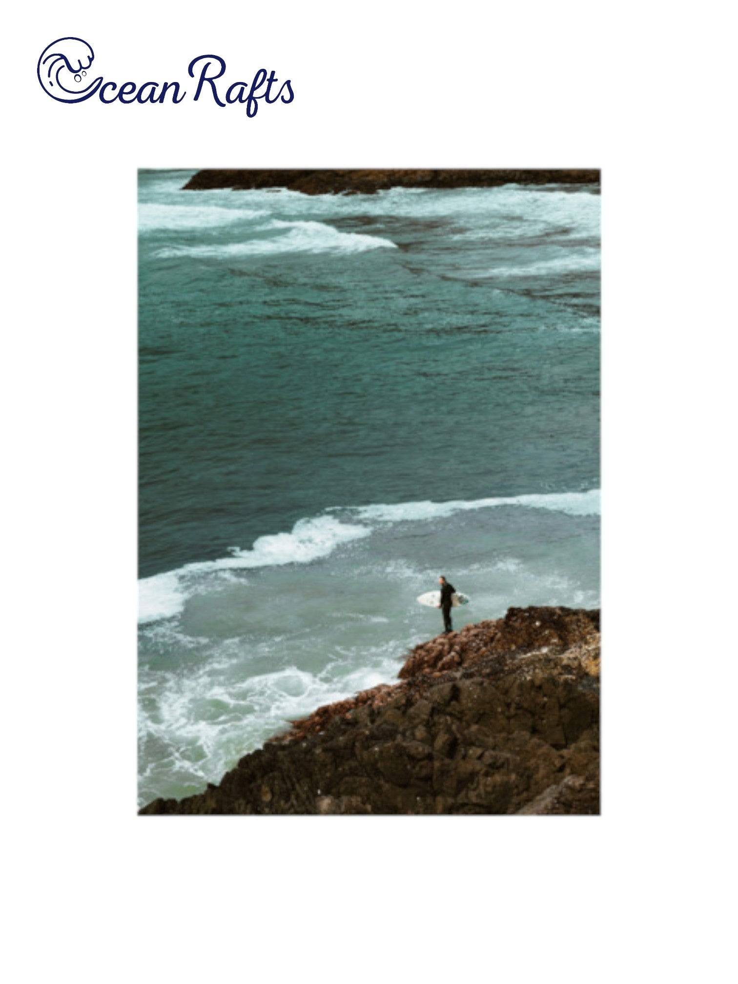 Rockbound Surfer Poster - Ocean Rafts