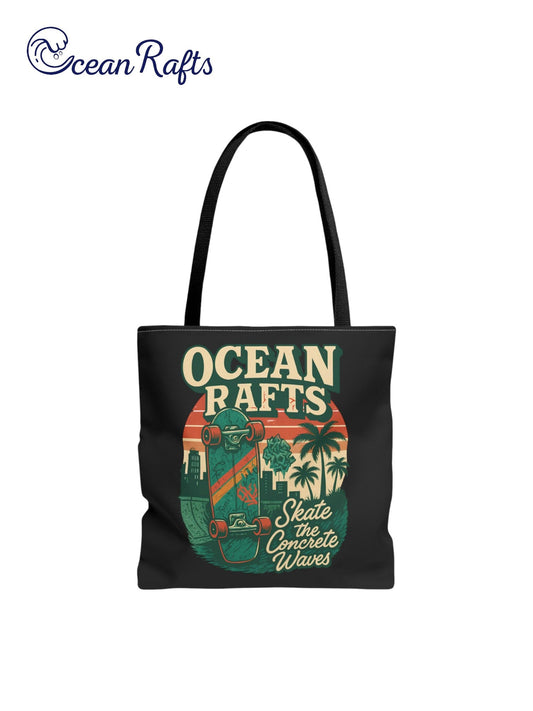 Skate The Concrete Waves Tote Bag - Ocean Rafts