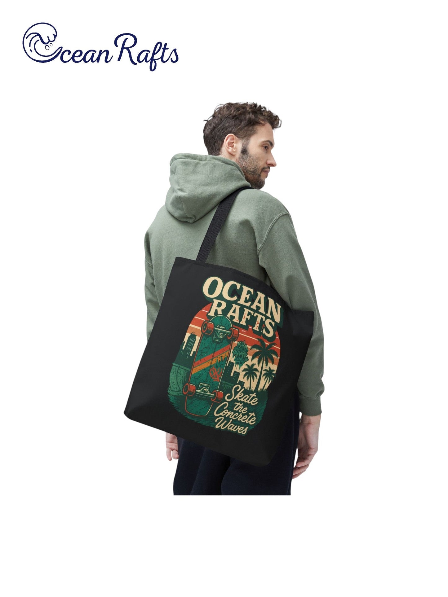 Skate The Concrete Waves Tote Bag - Ocean Rafts