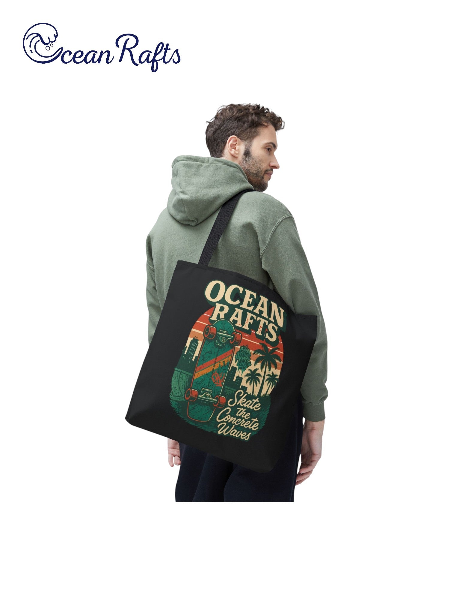 Skate The Concrete Waves Tote Bag - Ocean Rafts