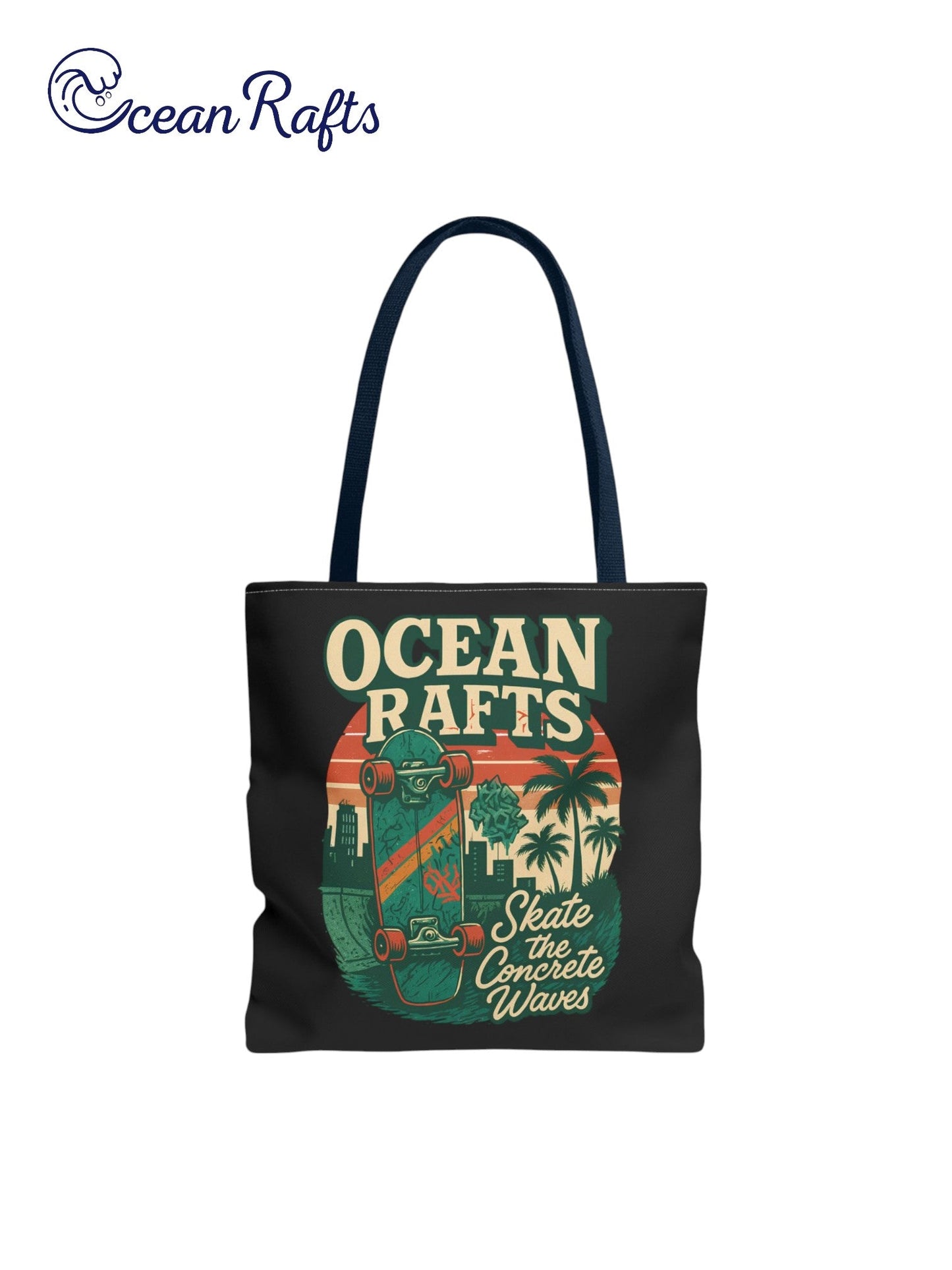 Skate The Concrete Waves Tote Bag - Ocean Rafts