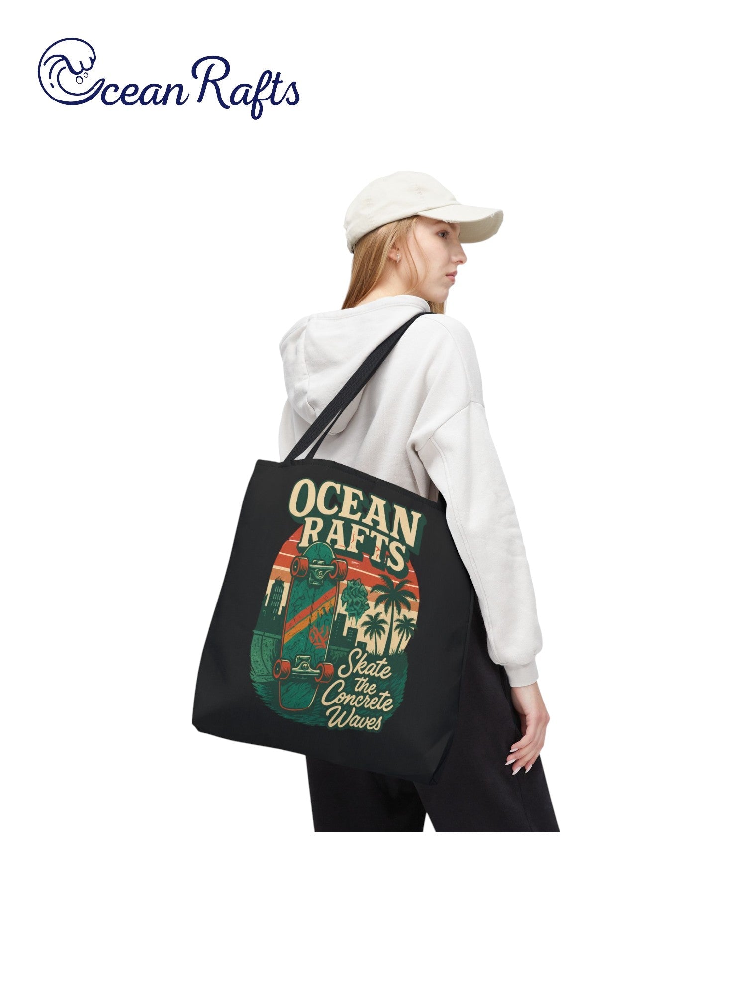 Skate The Concrete Waves Tote Bag - Ocean Rafts