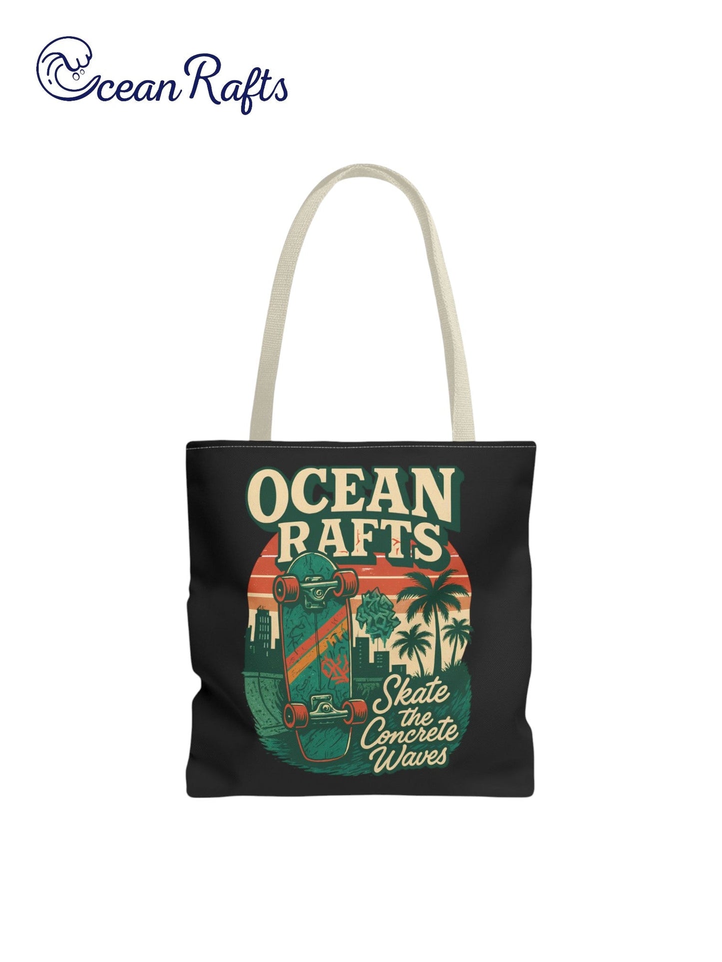 Skate The Concrete Waves Tote Bag - Ocean Rafts
