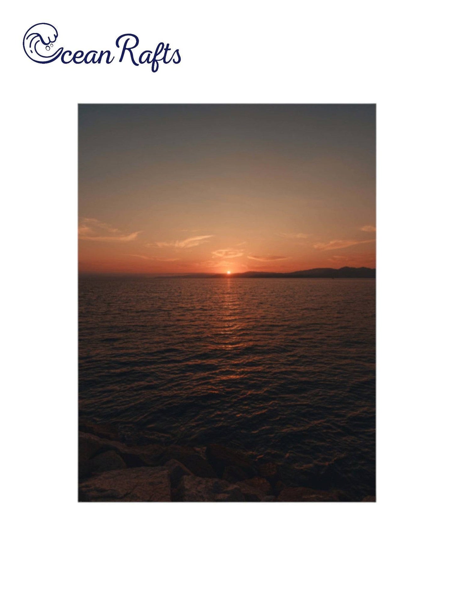 Sunset Serenity Poster - Ocean Rafts