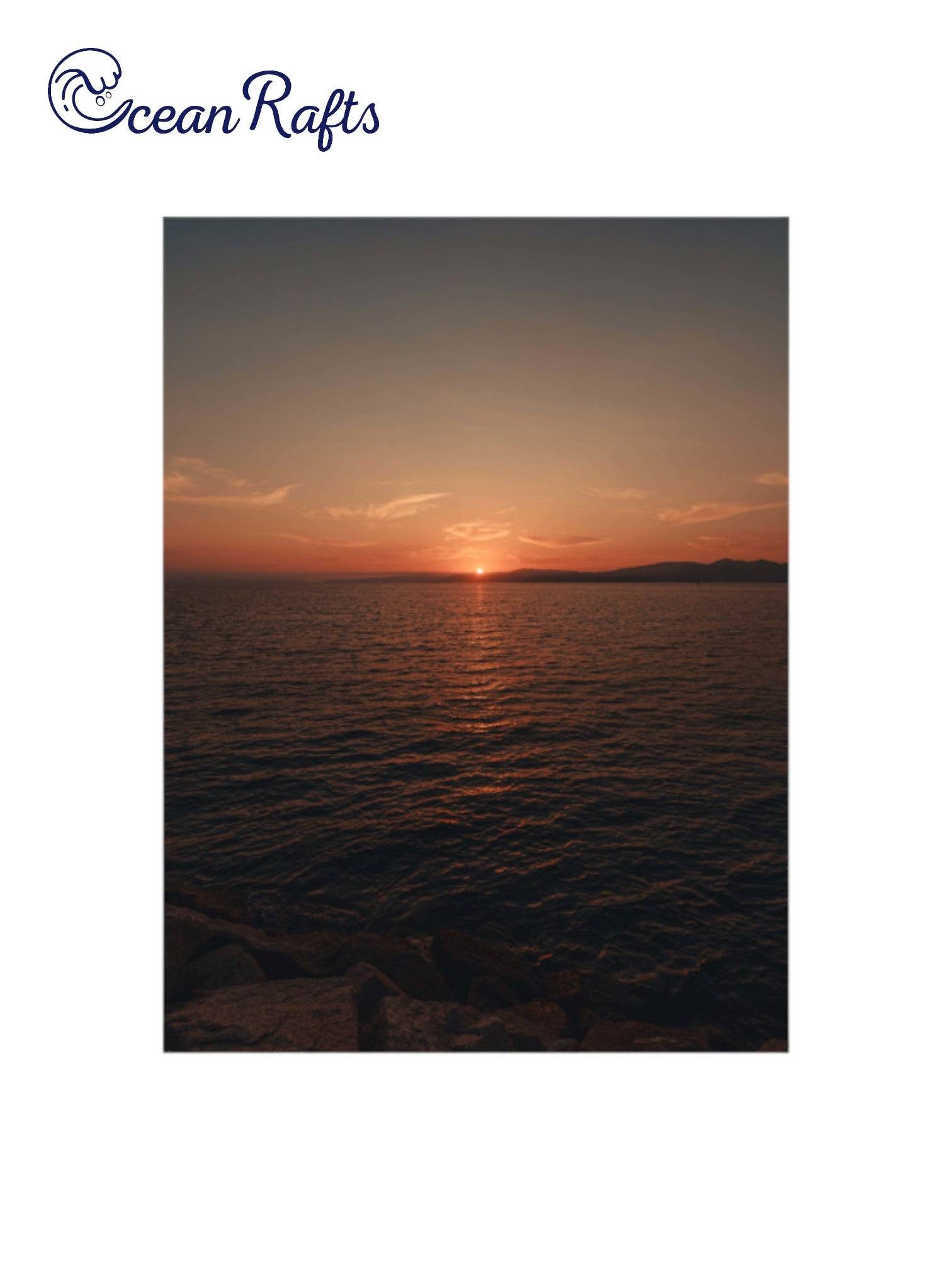 Sunset Serenity Poster - Ocean Rafts