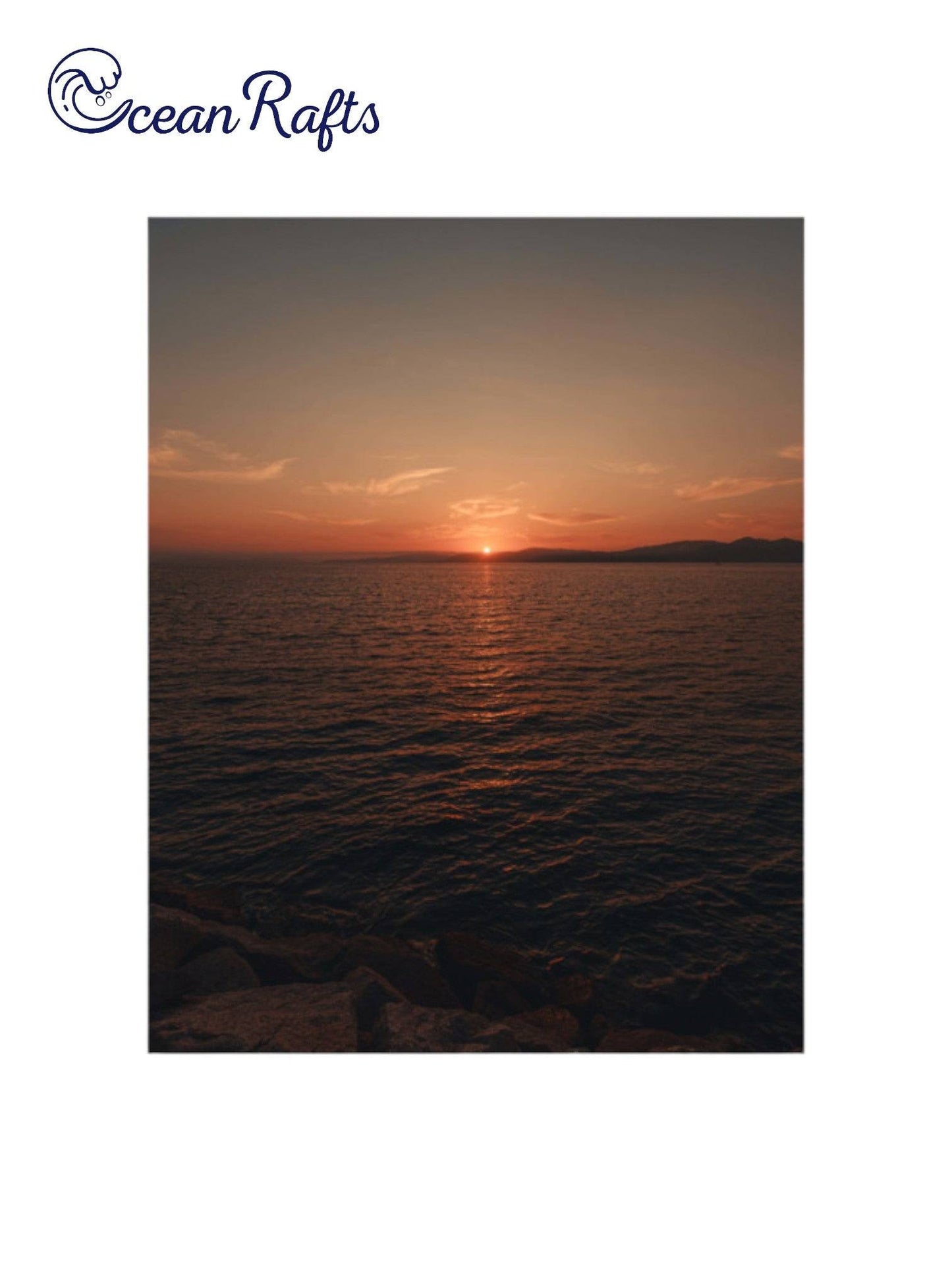 Sunset Serenity Poster - Ocean Rafts