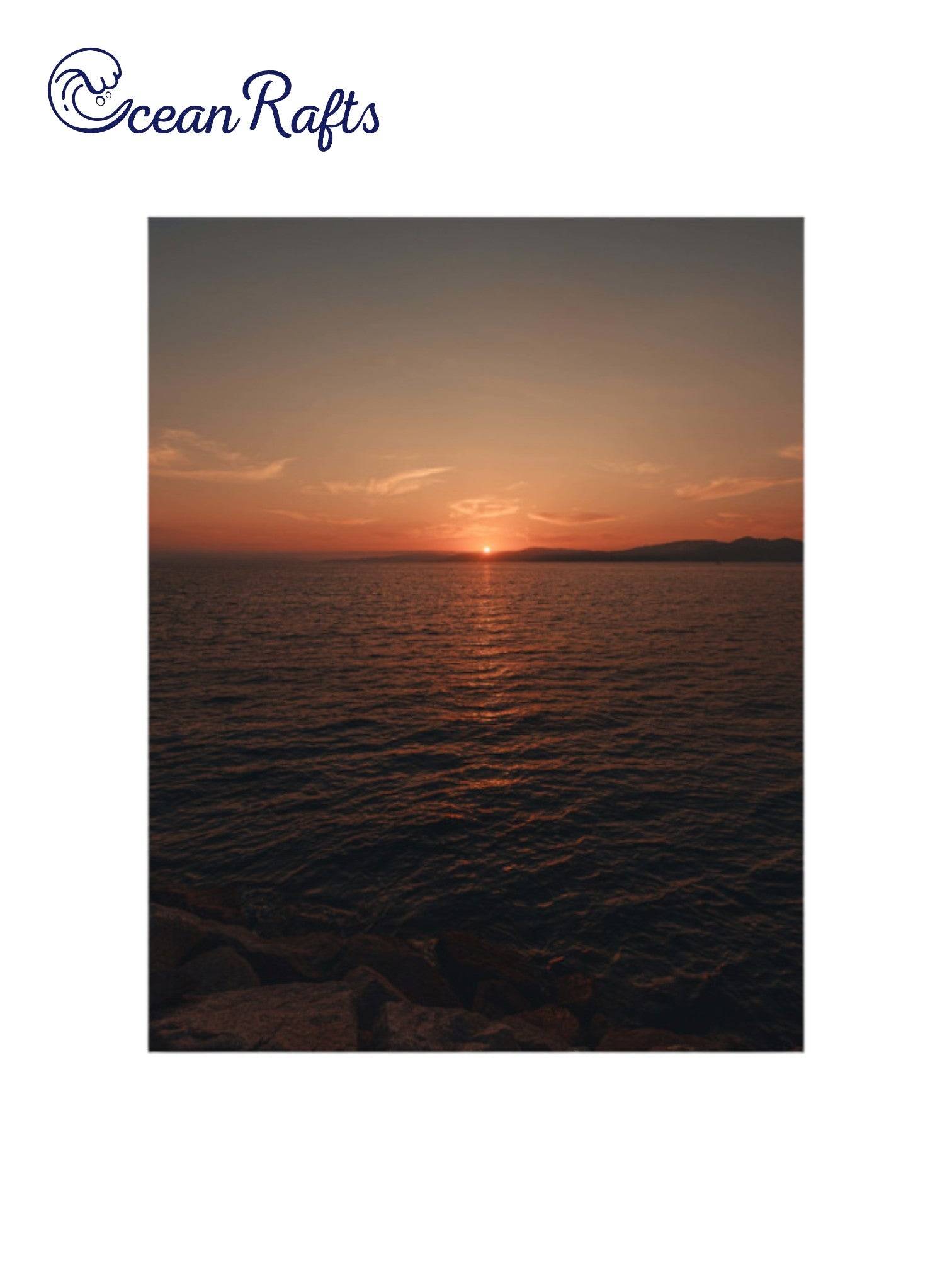 Sunset Serenity Poster - Ocean Rafts