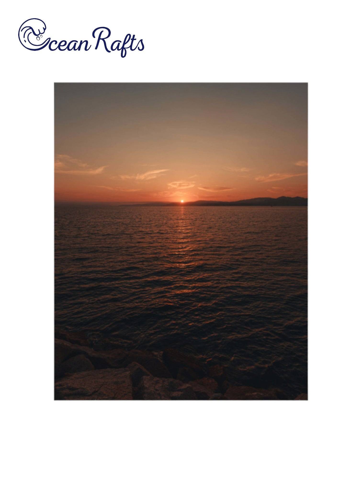 Sunset Serenity Poster - Ocean Rafts