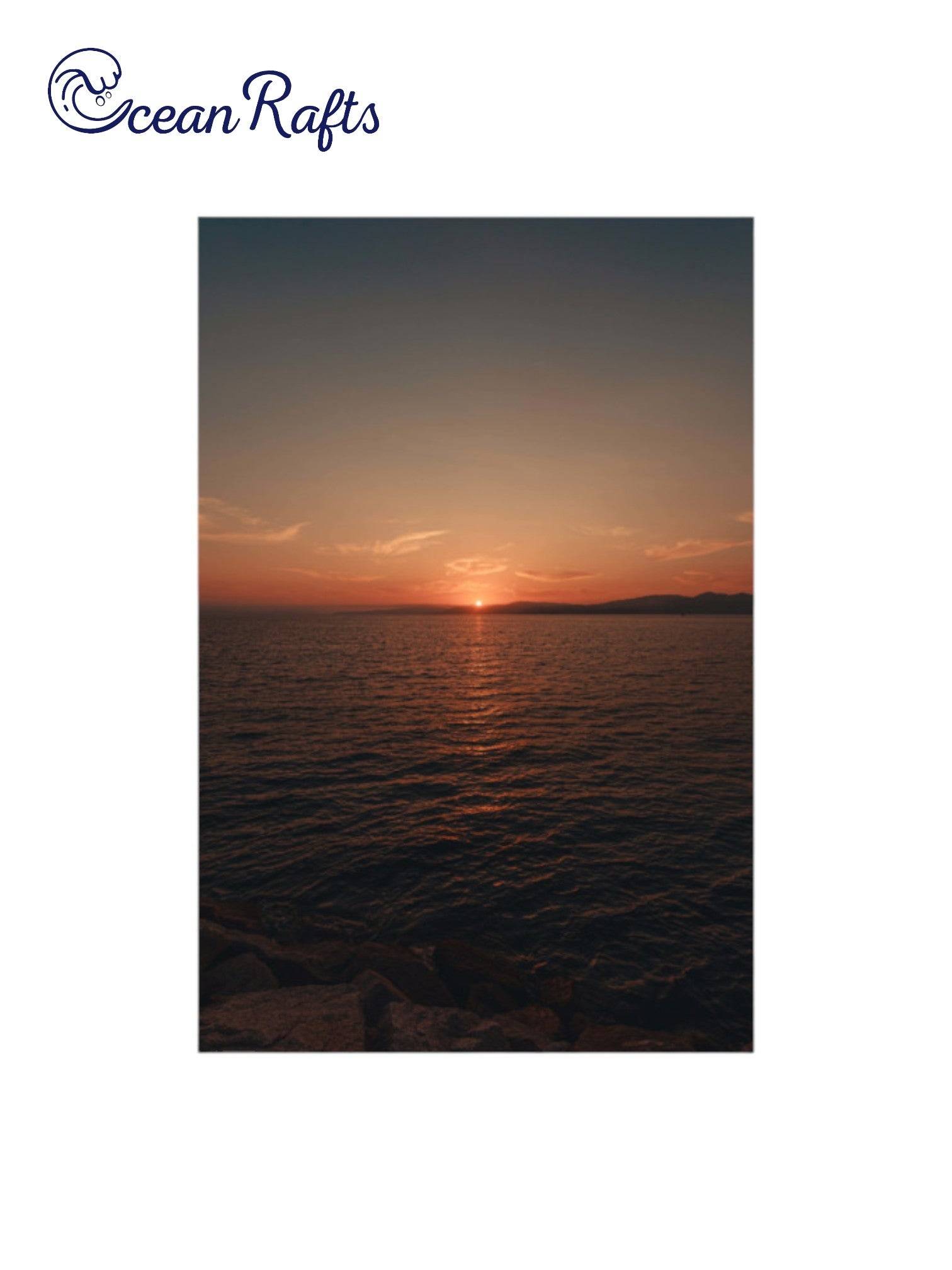Sunset Serenity Poster - Ocean Rafts