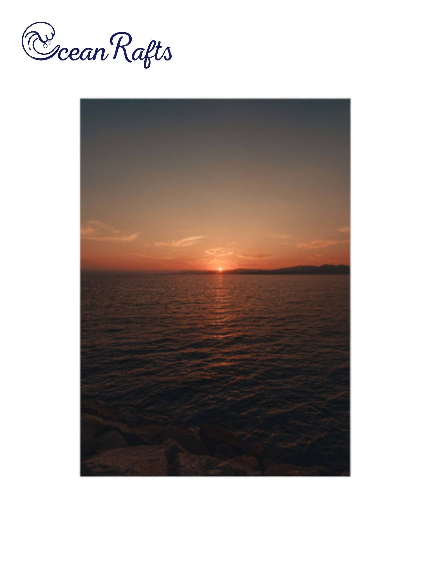 Sunset Serenity Poster - Ocean Rafts