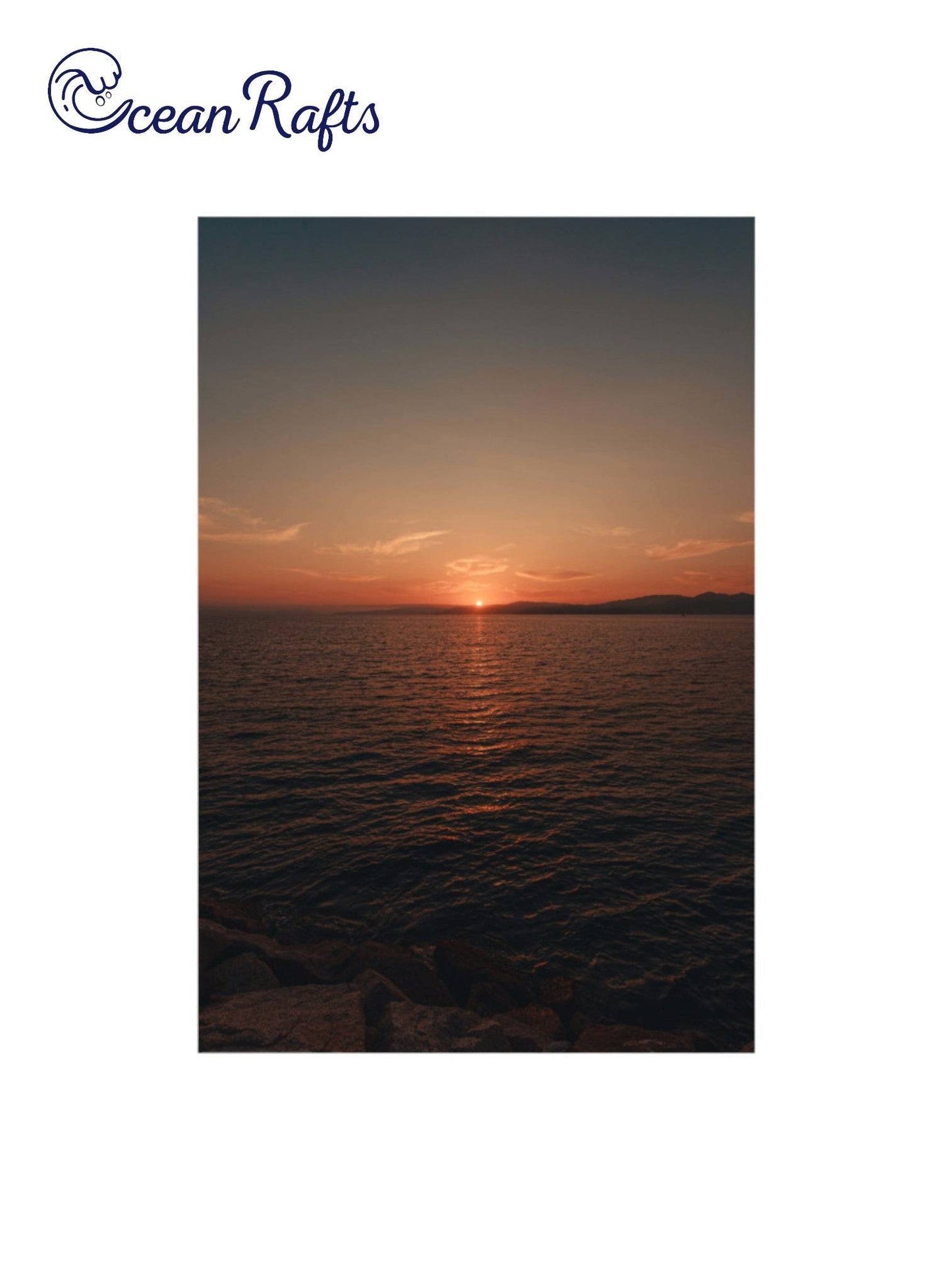Sunset Serenity Poster - Ocean Rafts